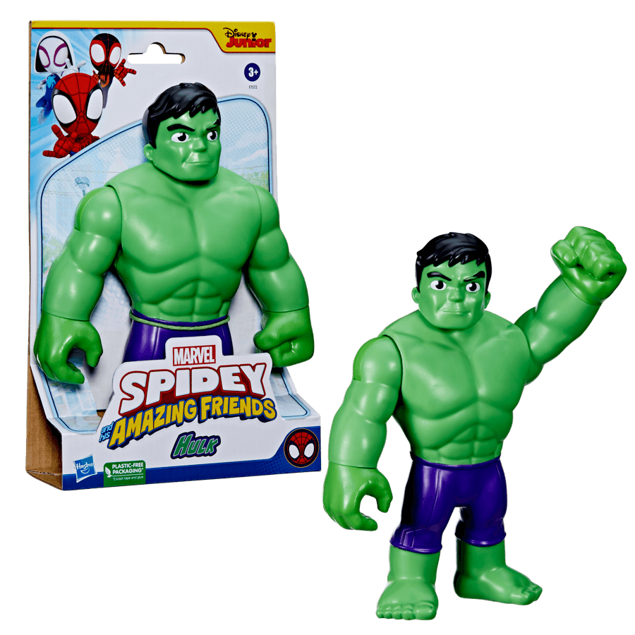 Hasbro marvel spidey e i suoi fantastici amici - action figure di supersized hulk, giocattolo per età prescolare dai 3 anni in su - SPIDEY, MARVEL