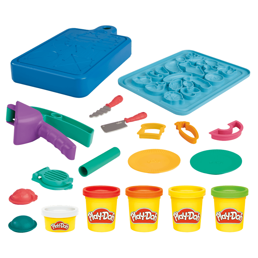 Play-doh, il mio primo set da chef, con 14 accessori finti da cucina, giocattoli per bambini e bambine - PLAY-DOH
