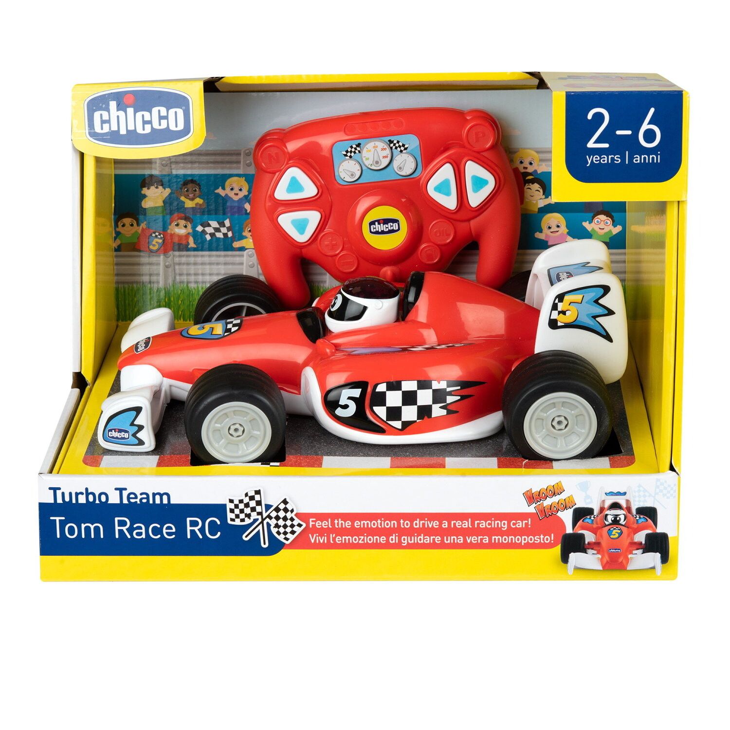 Chicco - tom macchina da corsa radiocomandata, 2-6 anni - Chicco