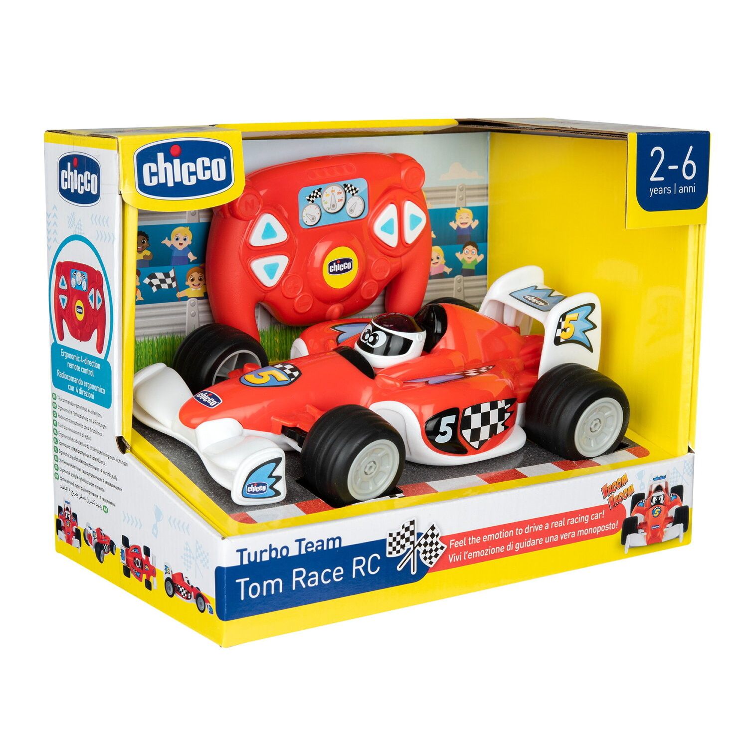 Chicco - tom macchina da corsa radiocomandata, 2-6 anni - Chicco