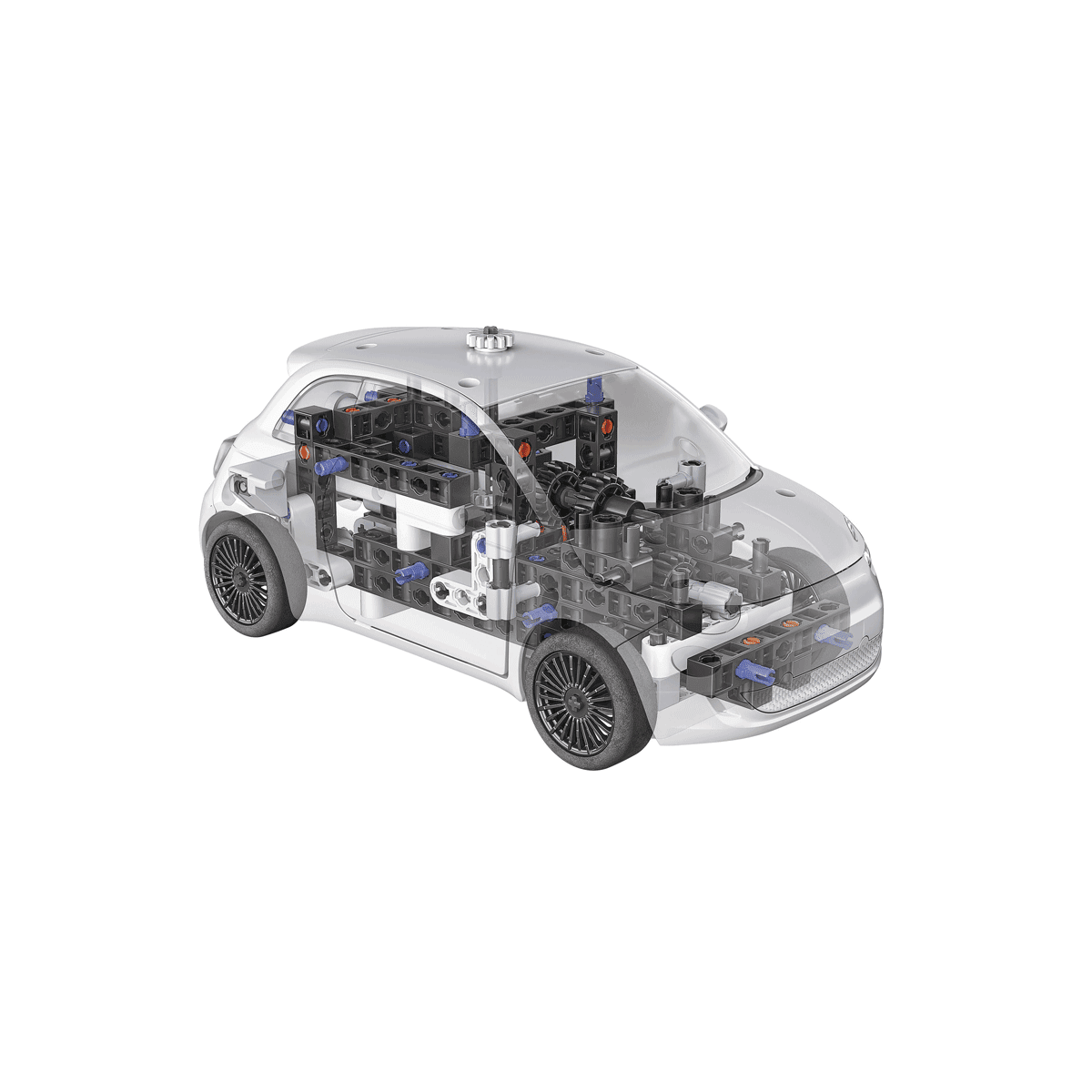 Clementoni - scienza e gioco build - fiat 500 elettrica, 19323 - CLEMENTONI, Scienza e Gioco