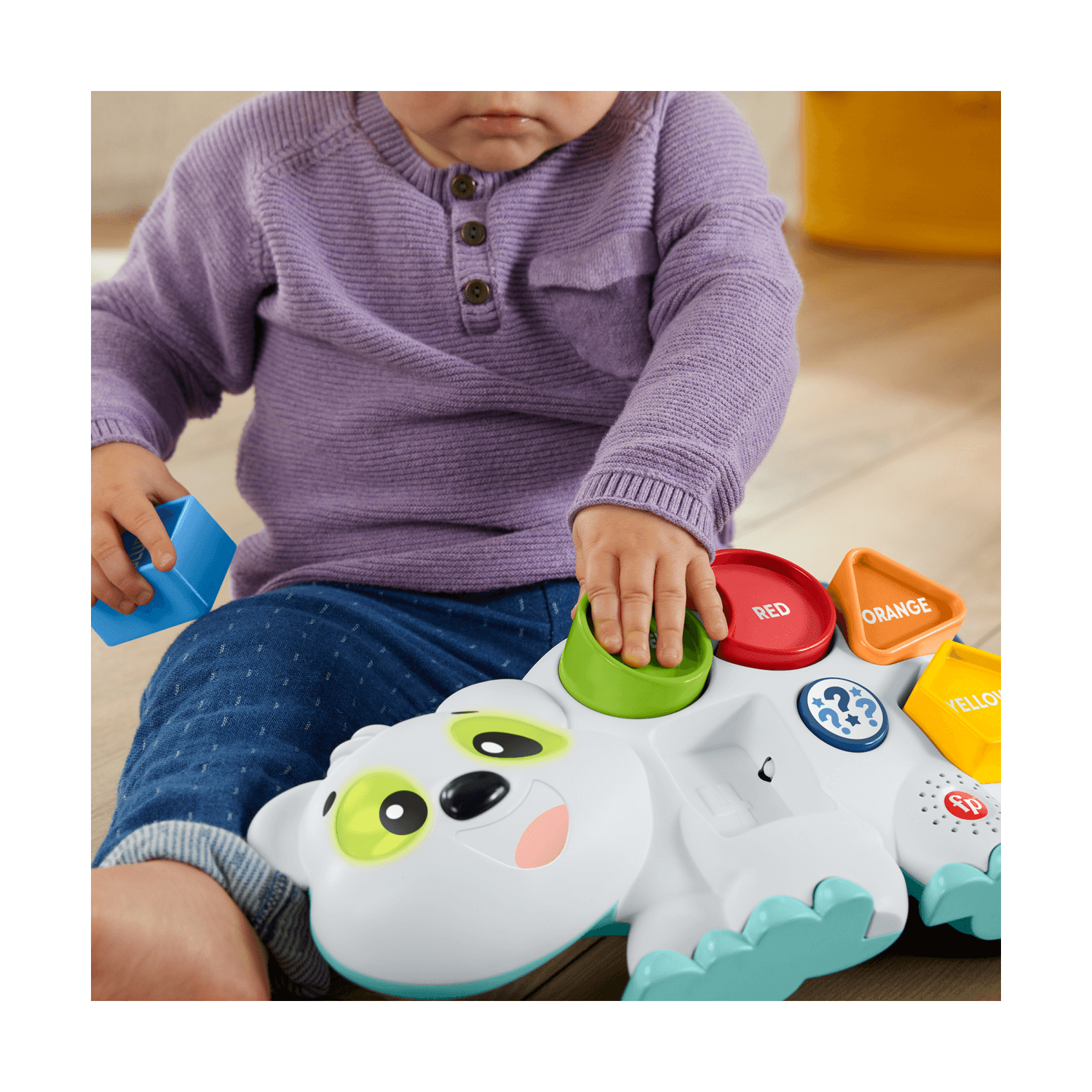 Fisher-price - parlamici fabietto orsetto forme e colori, versione italiana, giocattolo interattivo musicale e puzzle con luci e movimenti per l'apprendimento, 18+ mesi, hrb80 - FISHER-PRICE