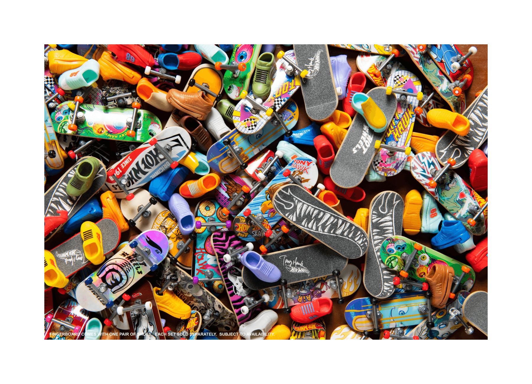 Hot wheels skate - multi-pack assortimento tony hawk, set con 4 fingerboard assemblate e 2 paia di scarpe da skate rimovibili e in stili diversi, 5+ anni, hgt84 - Hot Wheels