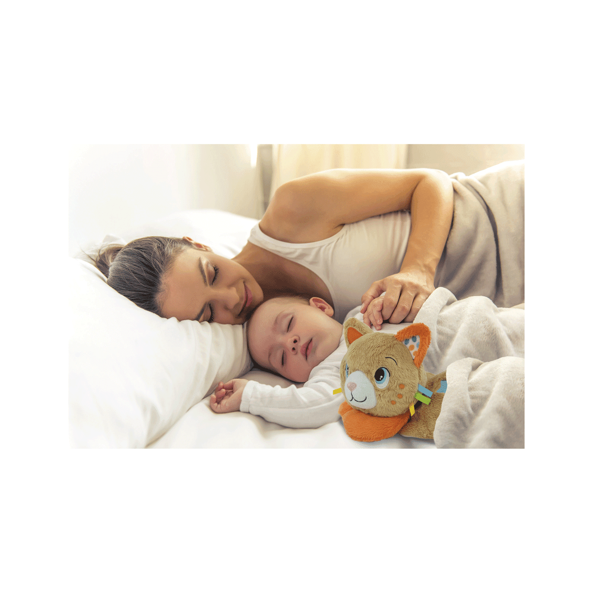 Clementoni - roby ron ron, peluche interattivo con vibrazione, melodie e suoni - BABY CLEMENTONI