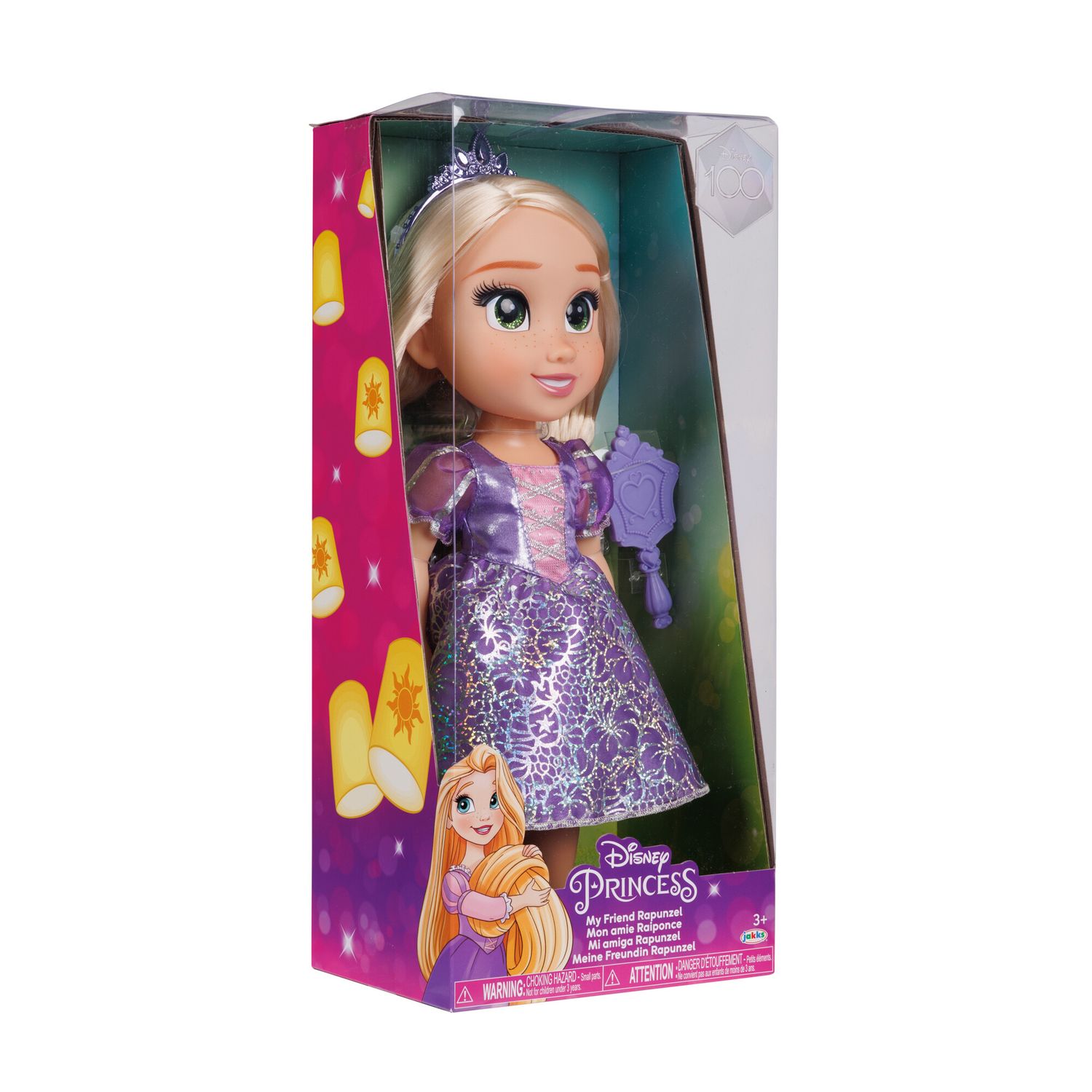 Disney princess bambola da 38 cm di rapunzel con occhi scintillanti! - DISNEY PRINCESS, Disney