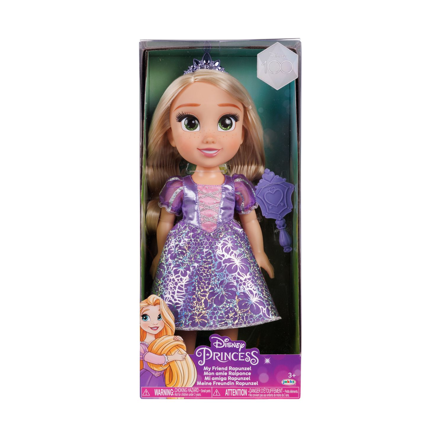 Disney princess bambola da 38 cm di rapunzel con occhi scintillanti! - DISNEY PRINCESS, Disney