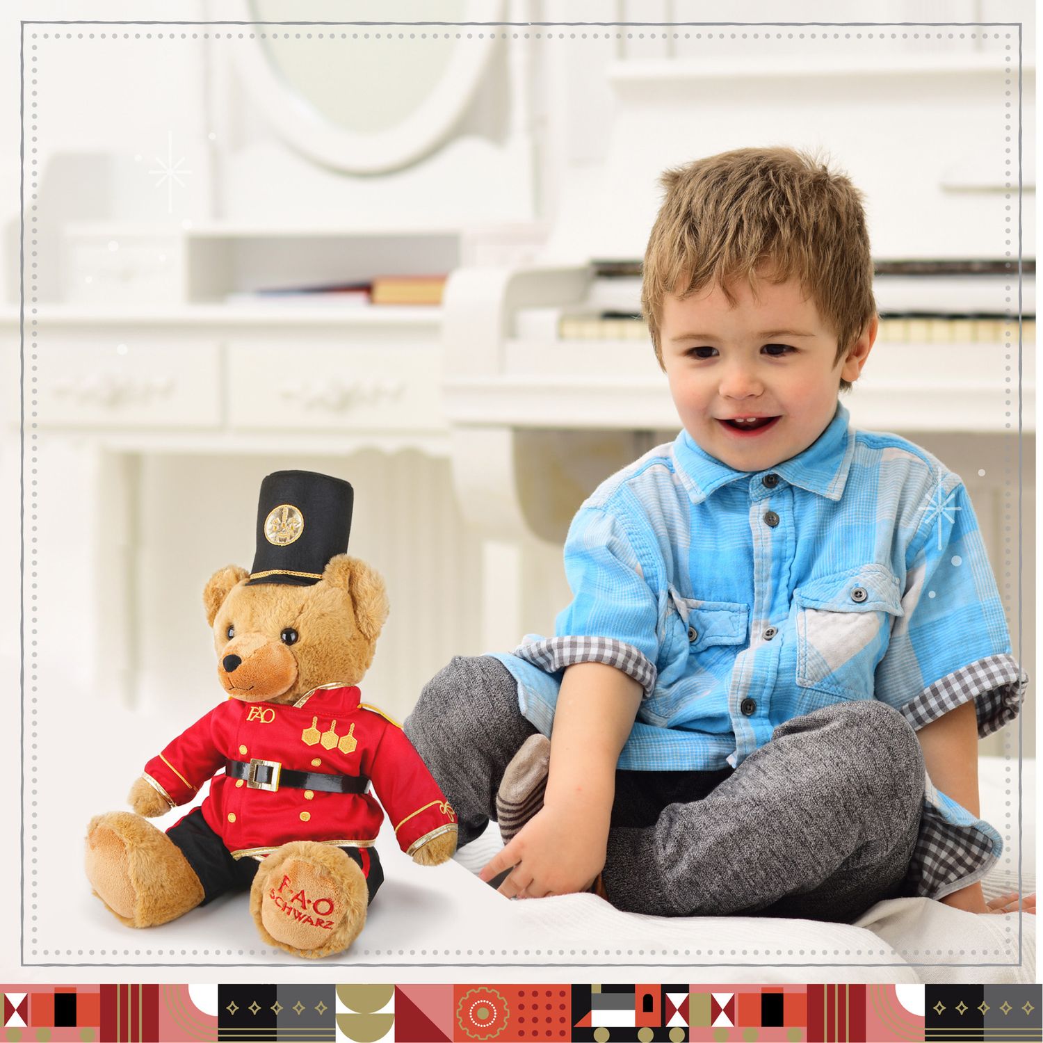 Orso soldato di peluche 160° anniversario 30 cm - FAO Schwarz