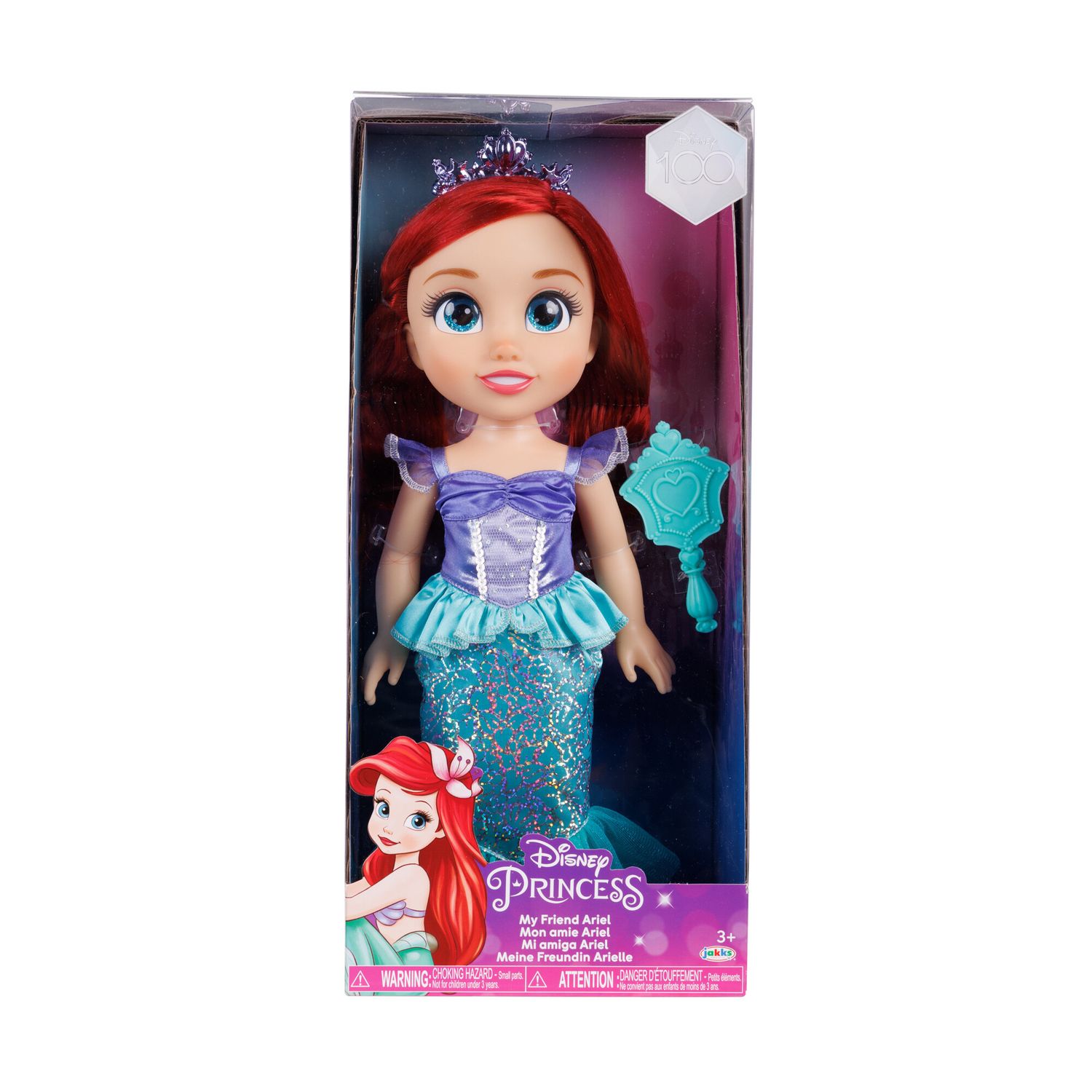 Disney princess bambola da 38 cm di ariel con occhi scintillanti! - DISNEY PRINCESS