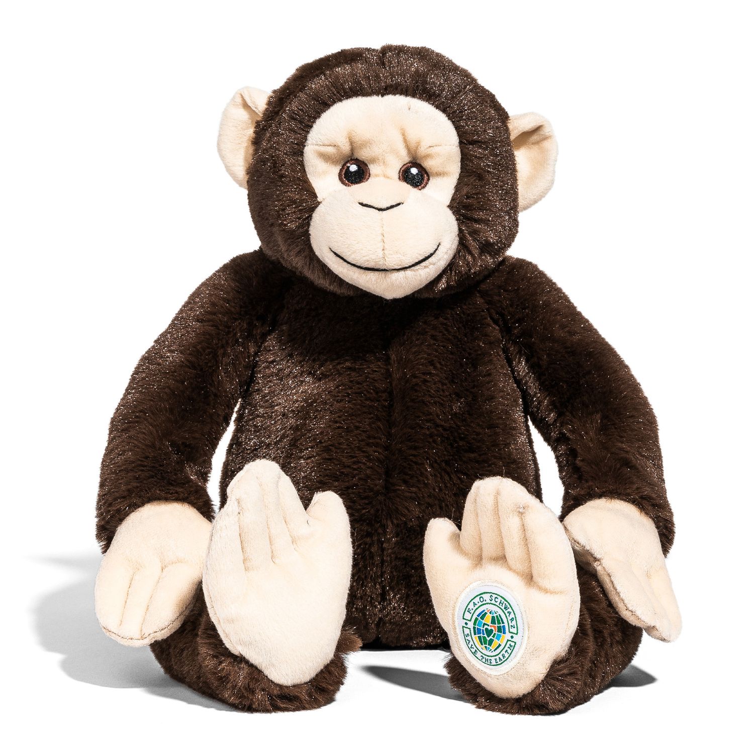 Scimmia di peluche 25 cm 100% da plastica riciclata - FAO Schwarz