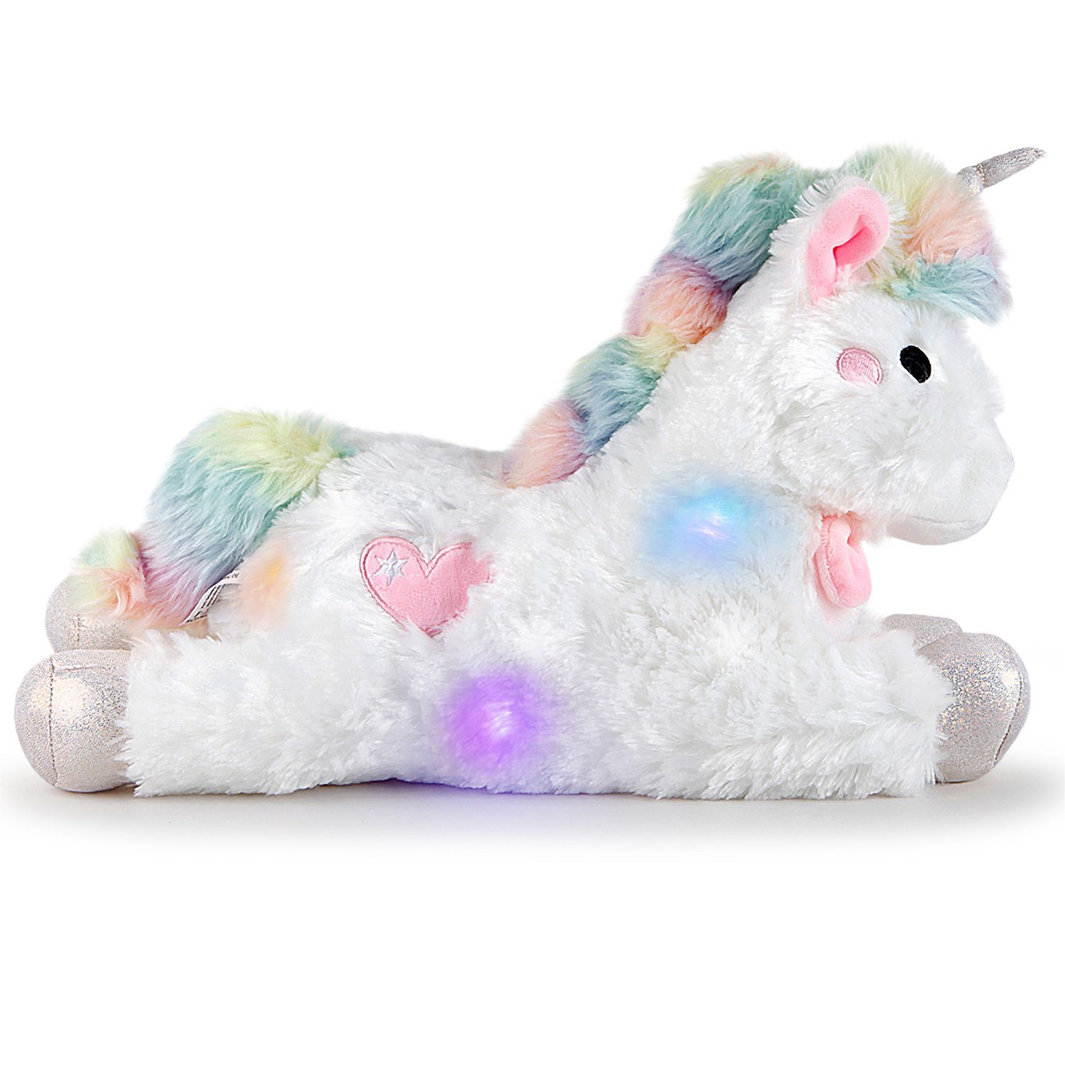 Unicorno di peluche con led e suoni 30 cm - FAO Schwarz