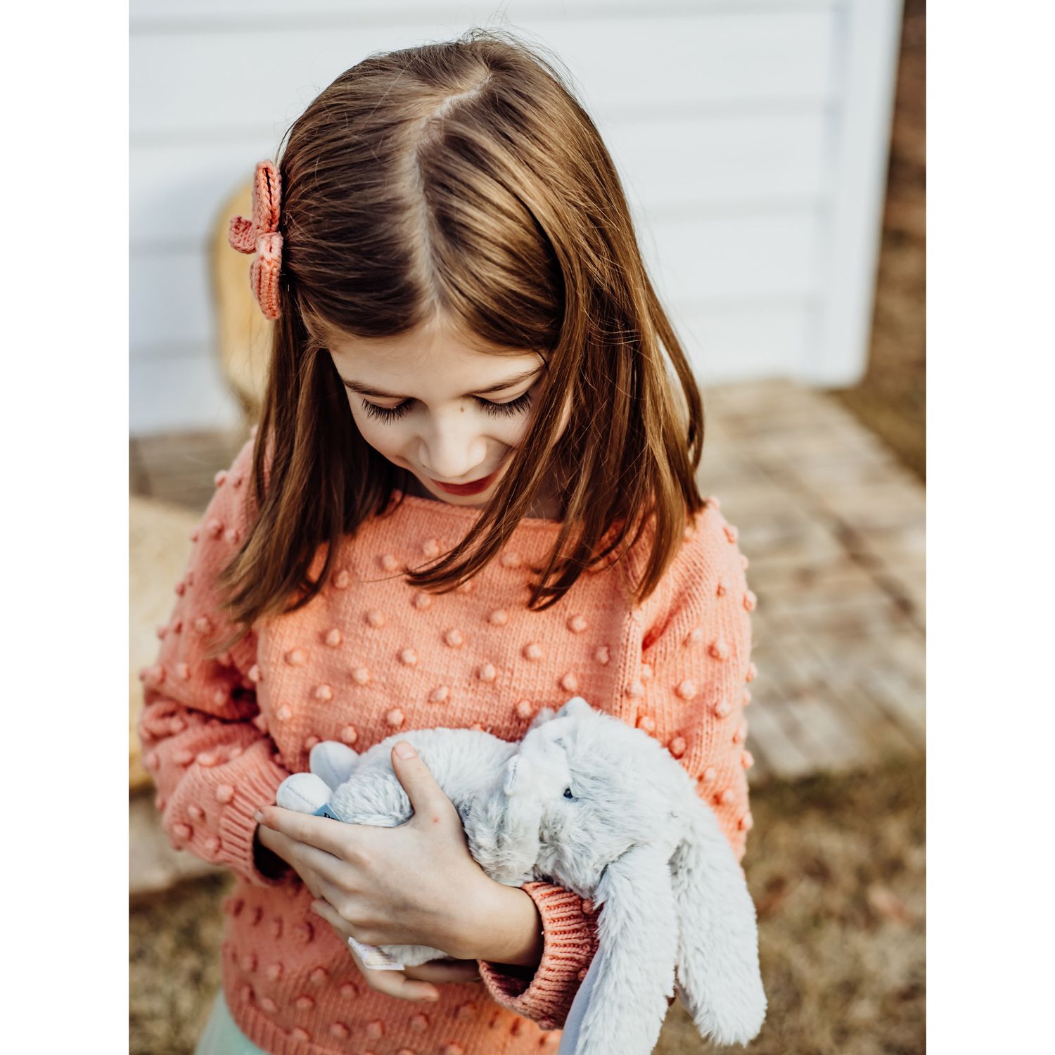 Peluche tiny nibble gray bunny 20 cm - Bunnies By The Bay