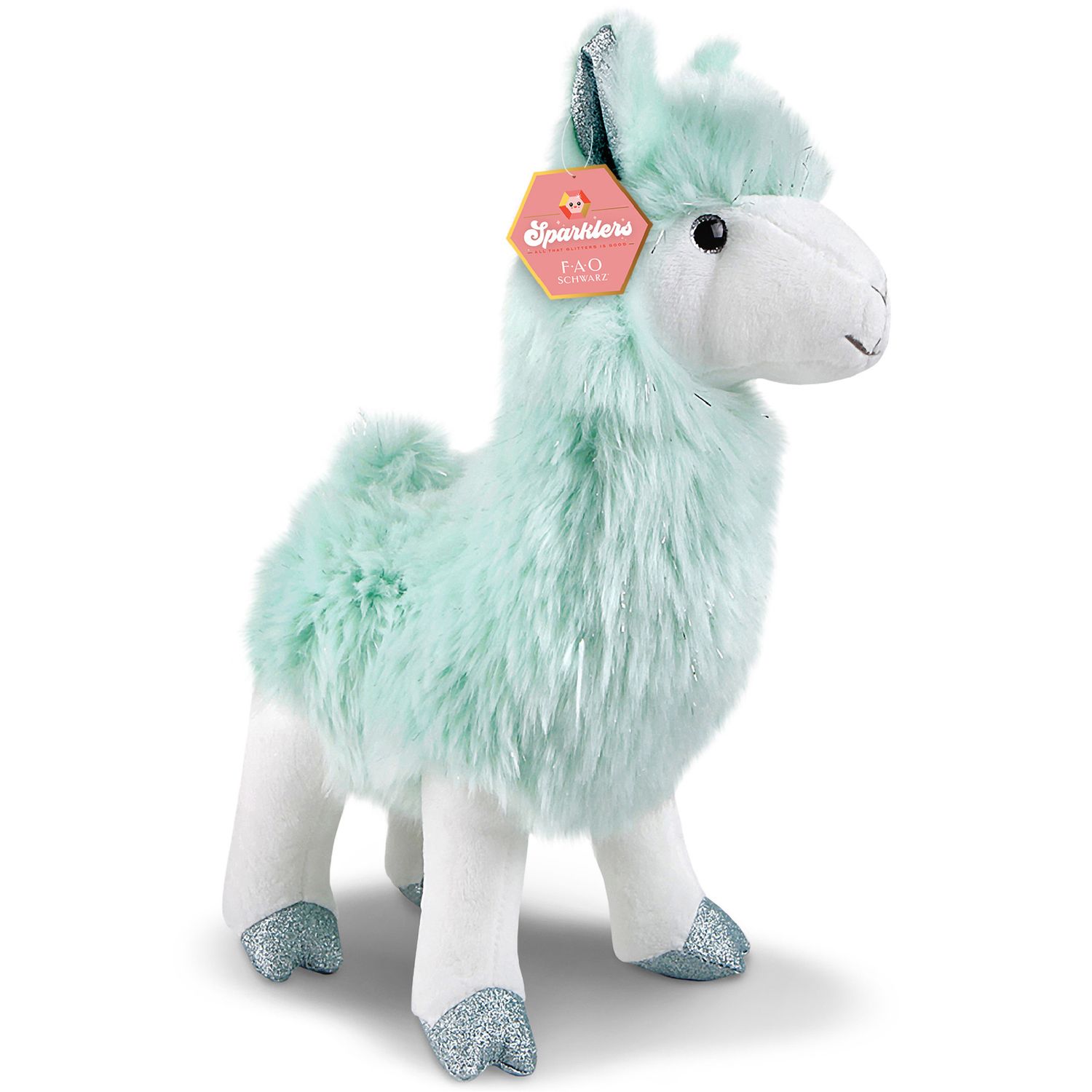 Lama di peluche con plliccia glitter 30,5 cm - FAO Schwarz