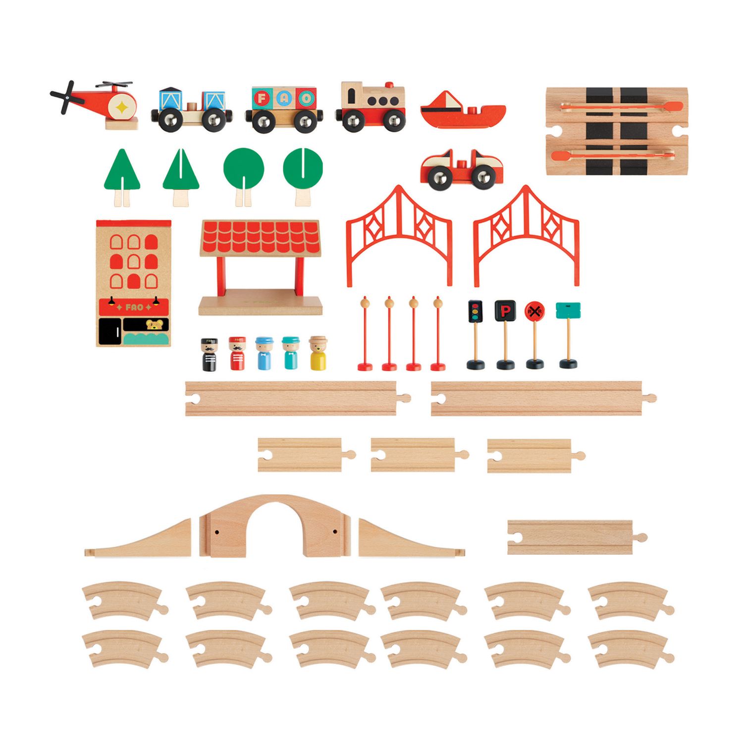 Playset trenino con pista e città - FAO Schwarz