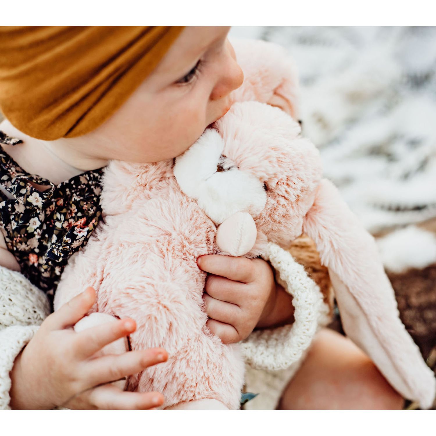 Peluche tiny nibble pink bunny 20 cm - Bunnies By The Bay