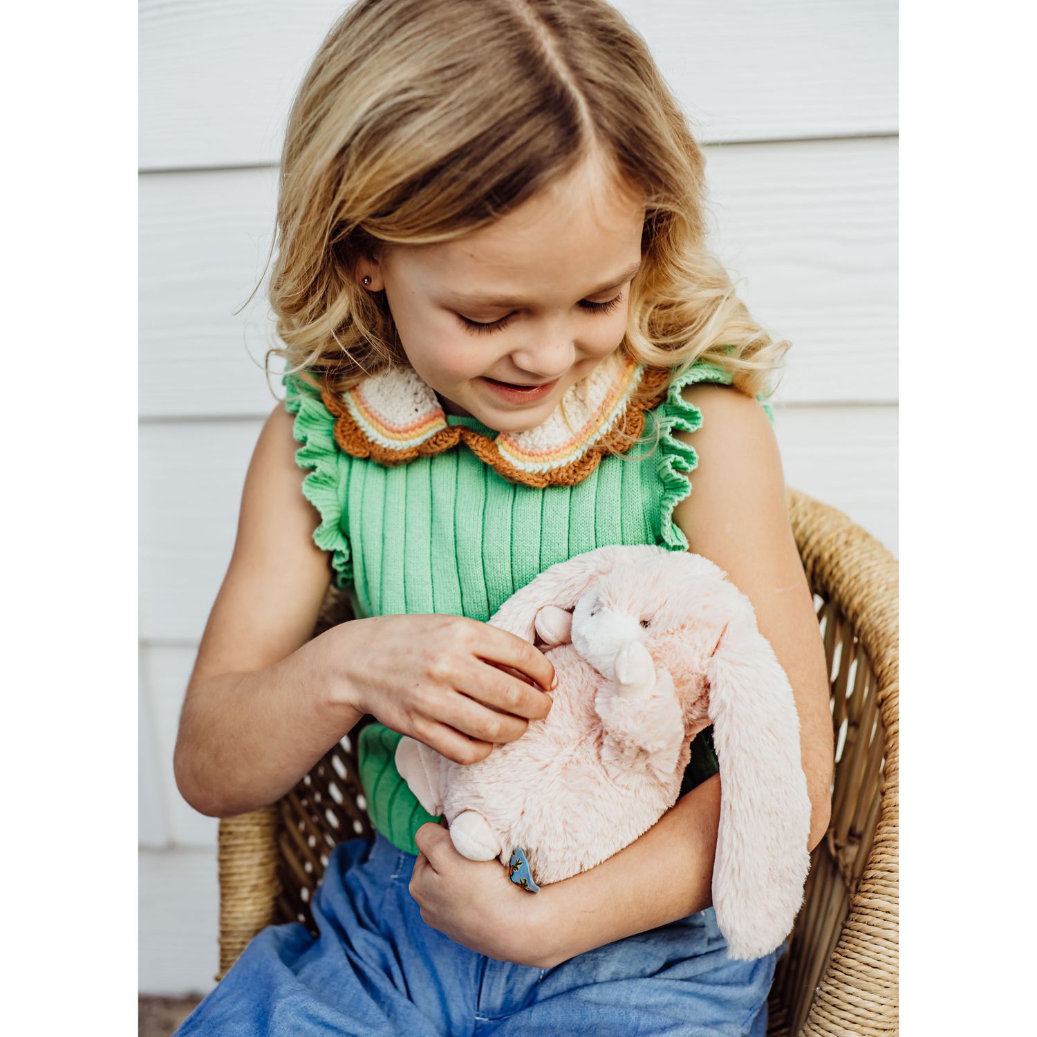 Peluche tiny nibble pink bunny 20 cm - Bunnies By The Bay