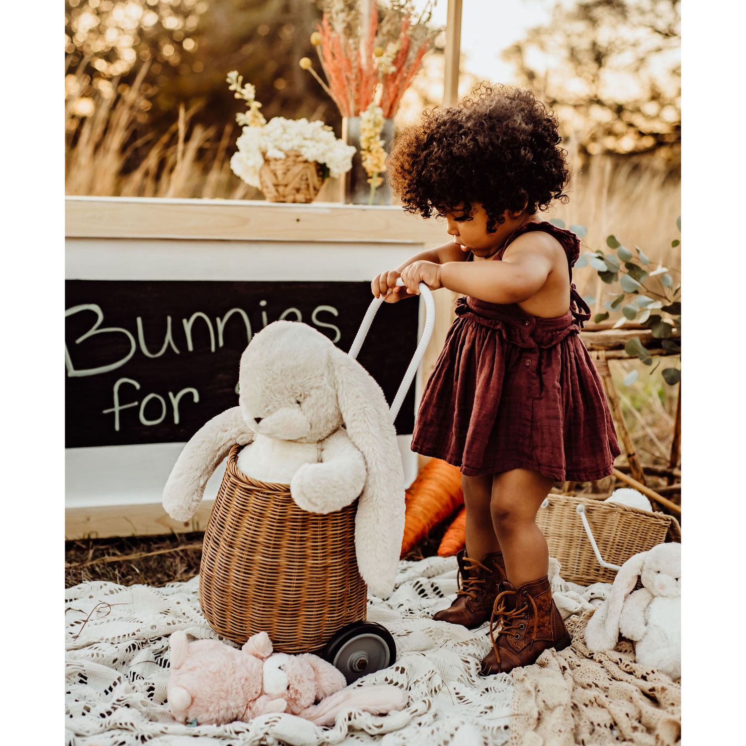 Peluche big nibble cream bunny 50 cm - Bunnies By The Bay