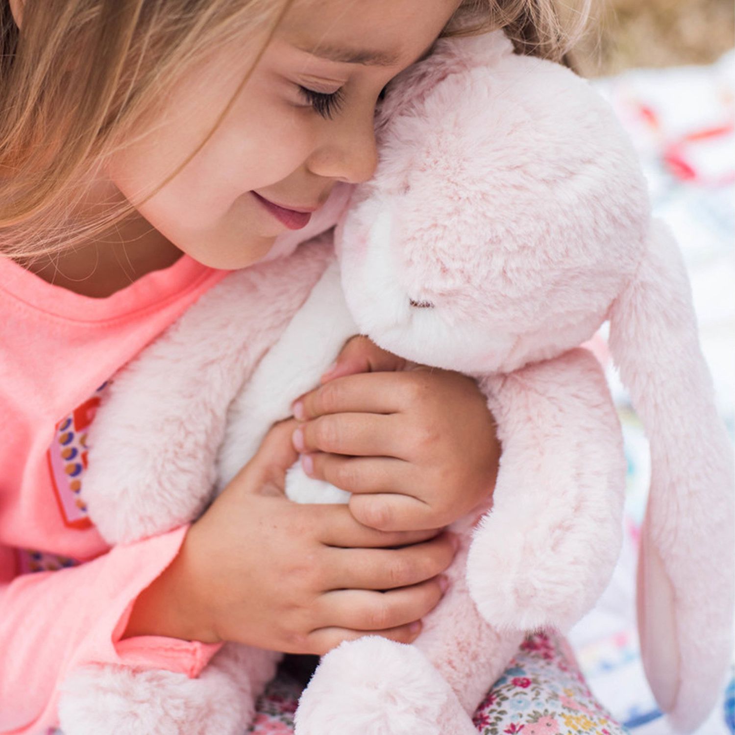 Peluche sweet nibble pink bunny 40 cm - Bunnies By The Bay