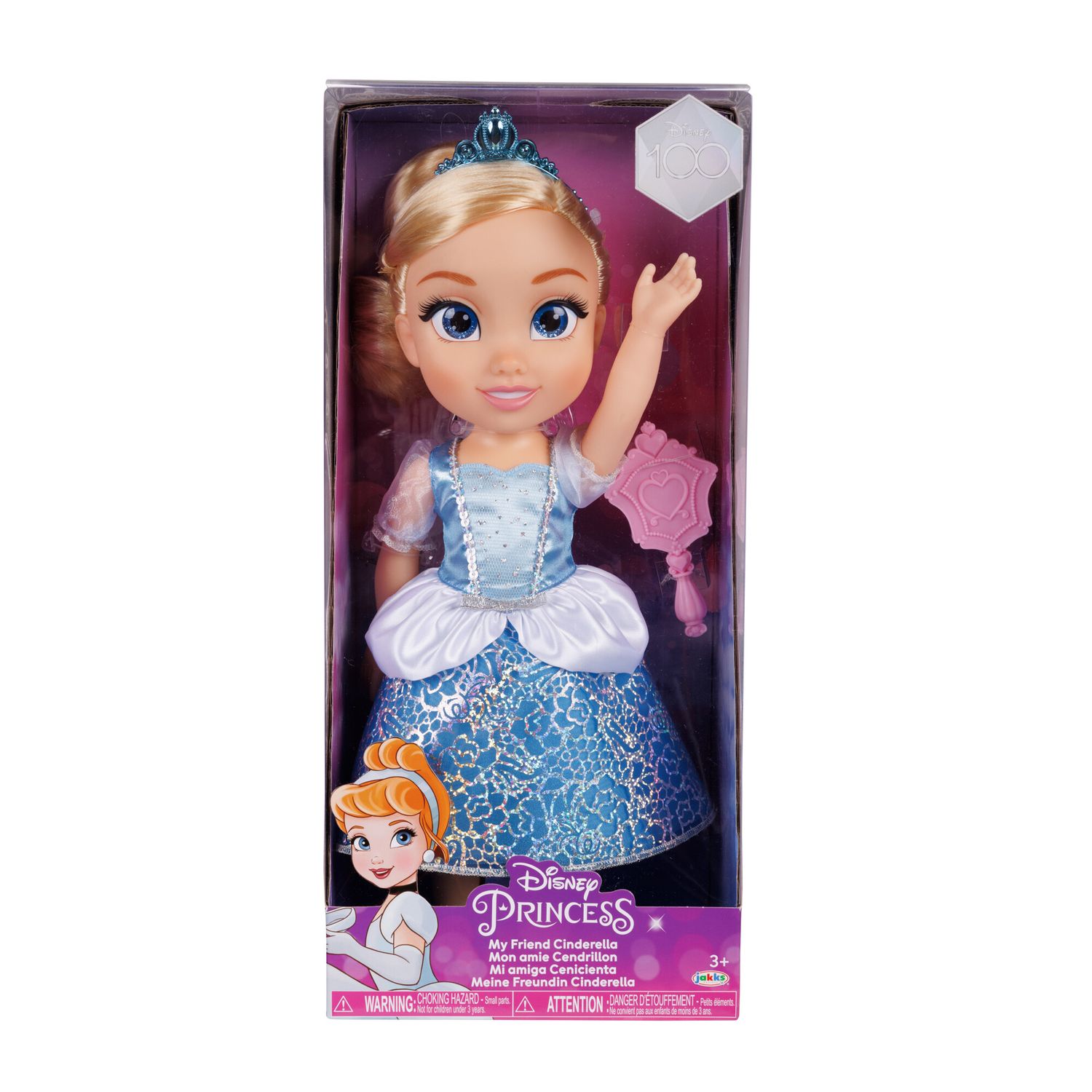 Disney princess bambola da 38 cm di cenerentola con occhi scintillanti! - DISNEY PRINCESS, Disney