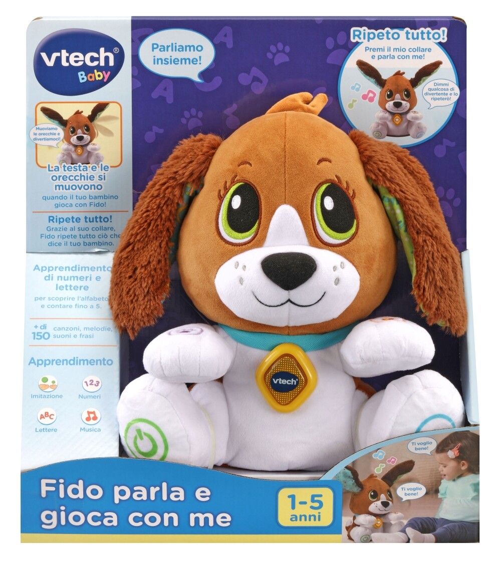 Vtech - fido, parla e gioca con me! un simpatico cagnolino ripete tutto e muove le orecchie! - VTECH