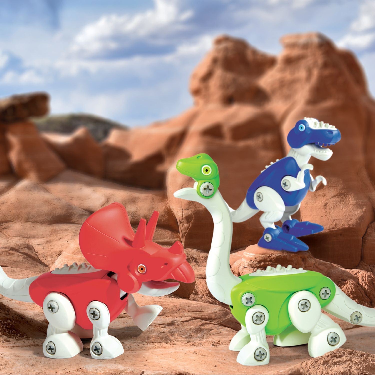 Set dinosauri da costruzione 56 pezzi discovery toys - Discovery Mindblown