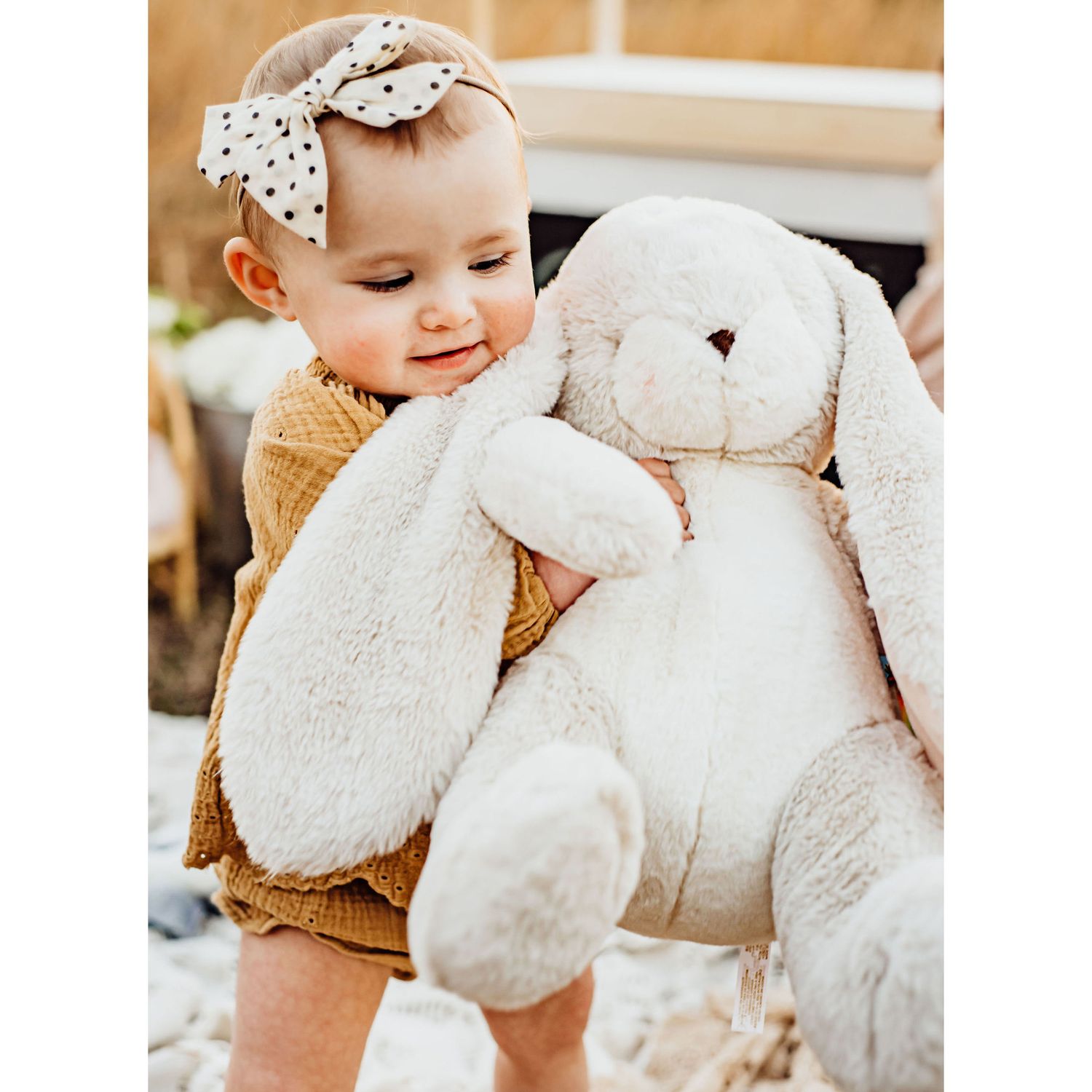 Peluche big nibble cream bunny 50 cm - Bunnies By The Bay