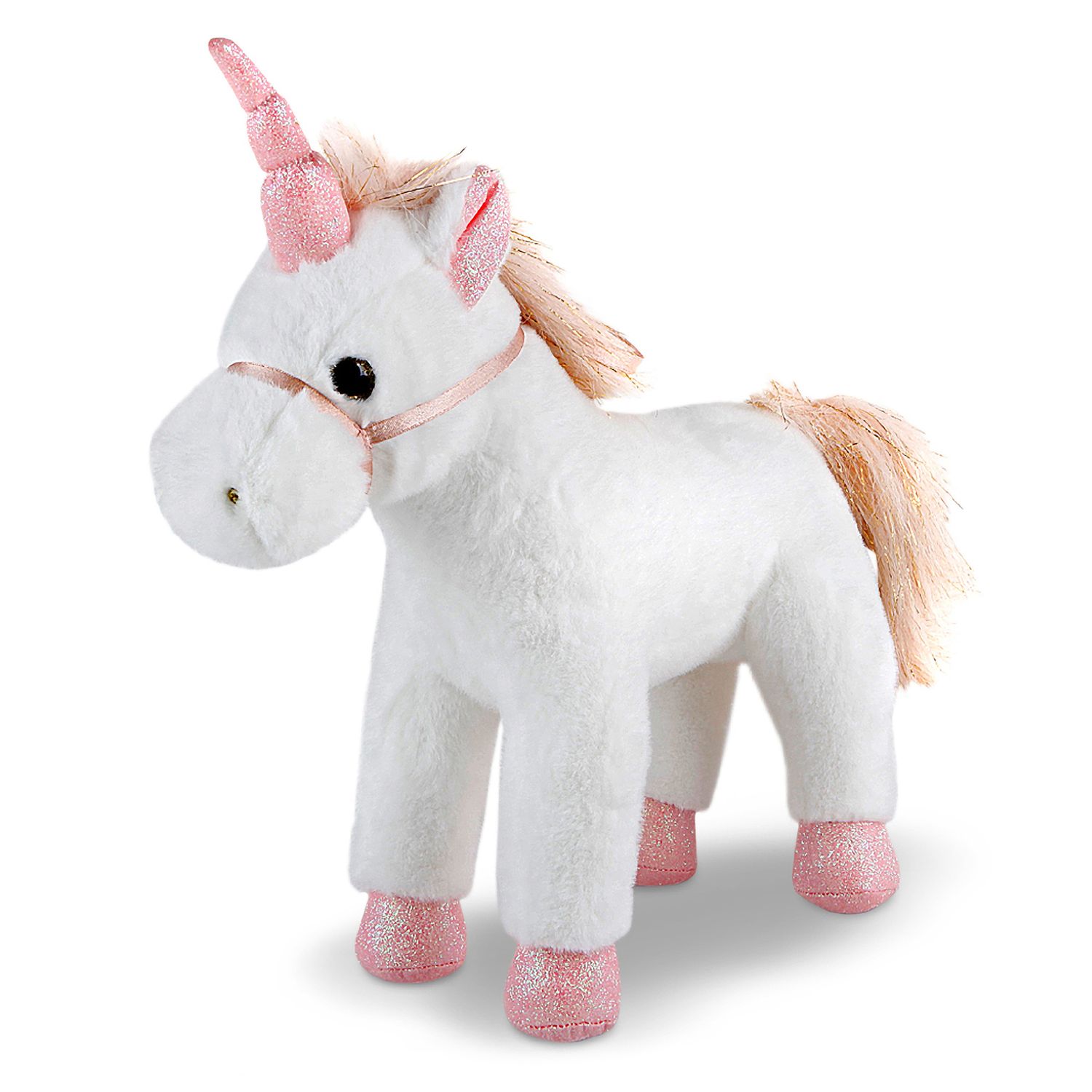 Unicorno di peluche con pelliccia glitter 30 cm - FAO Schwarz