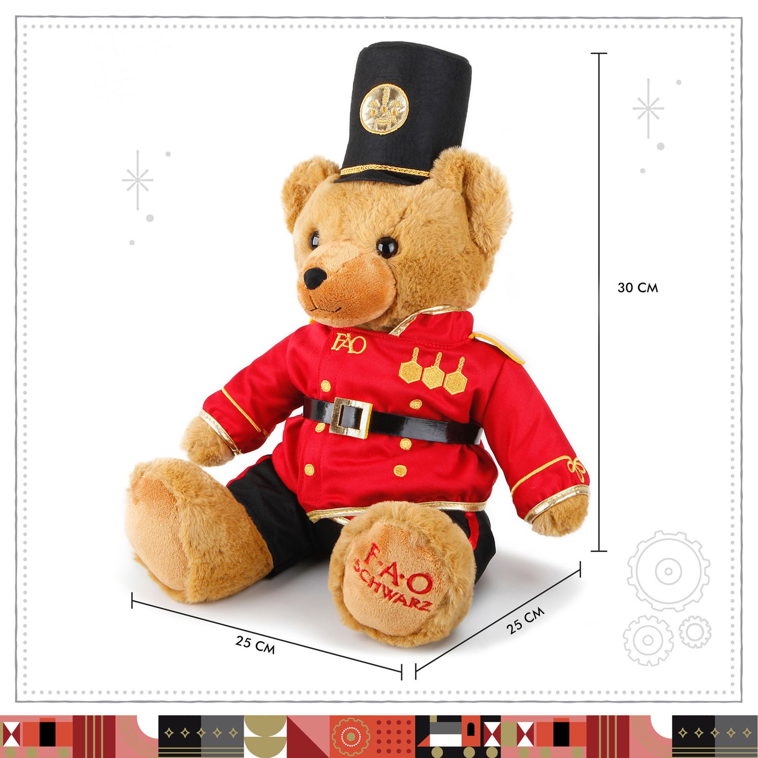 Orso soldato di peluche 160° anniversario 30 cm - FAO Schwarz