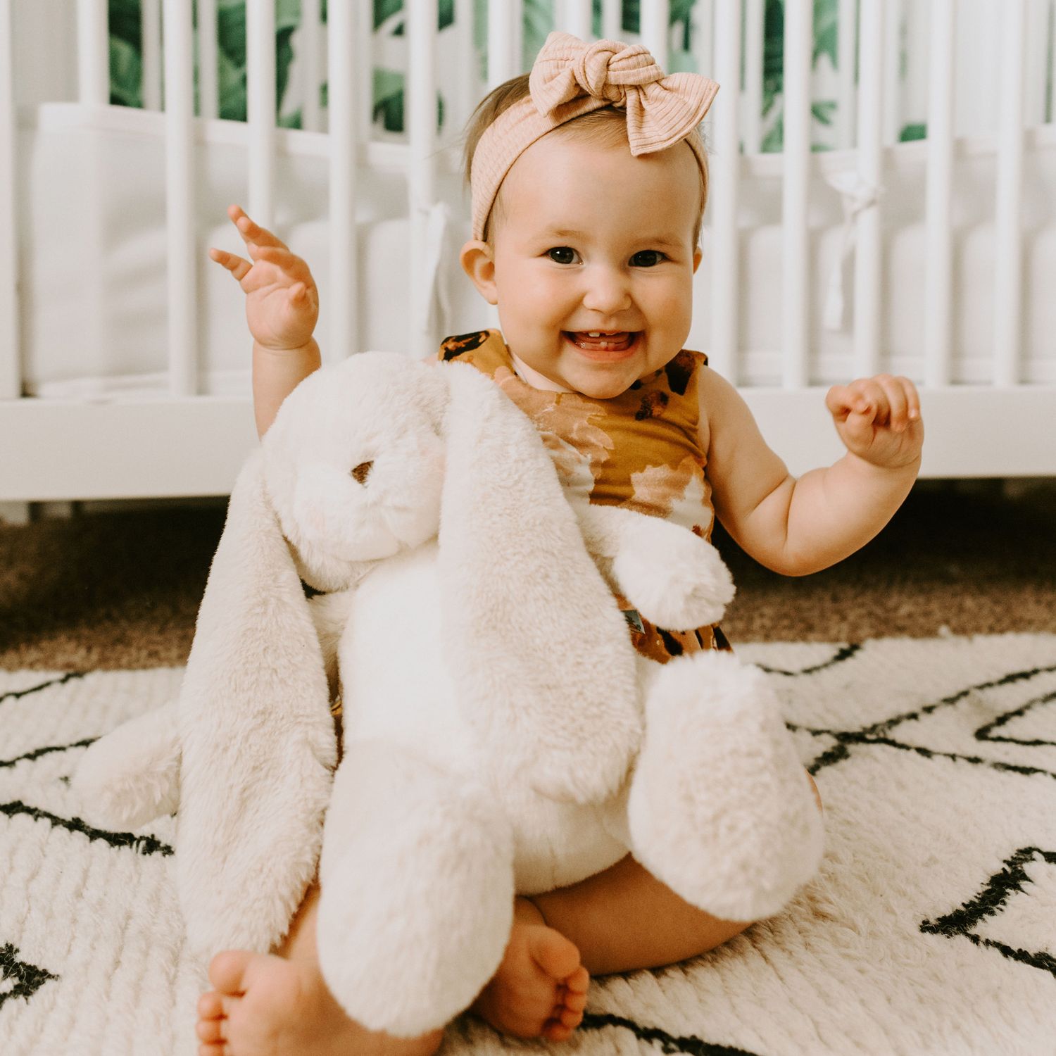 Peluche big nibble cream bunny 50 cm - Bunnies By The Bay