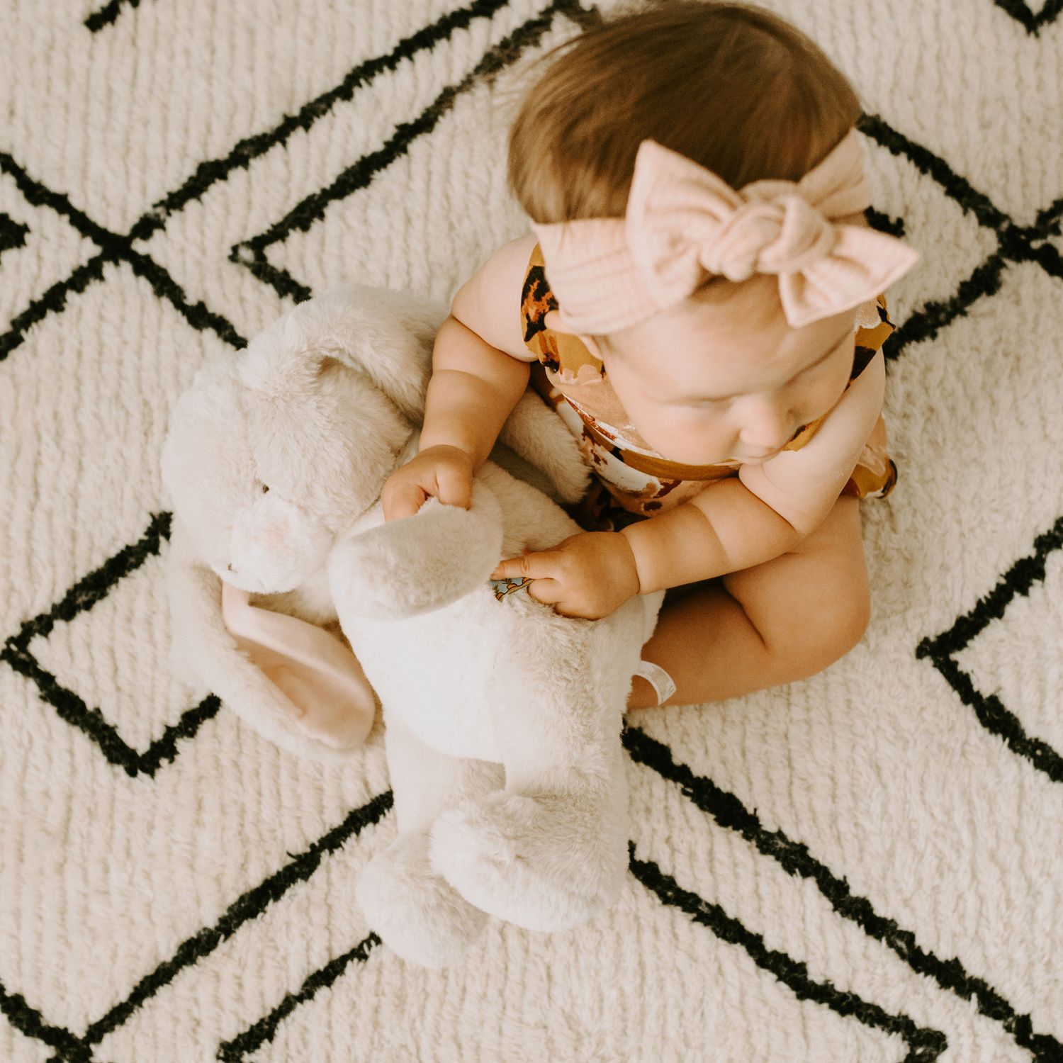 Peluche big nibble cream bunny 50 cm - Bunnies By The Bay