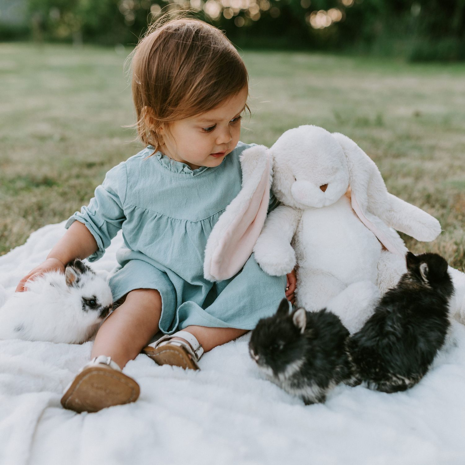 Peluche big nibble cream bunny 50 cm - Bunnies By The Bay