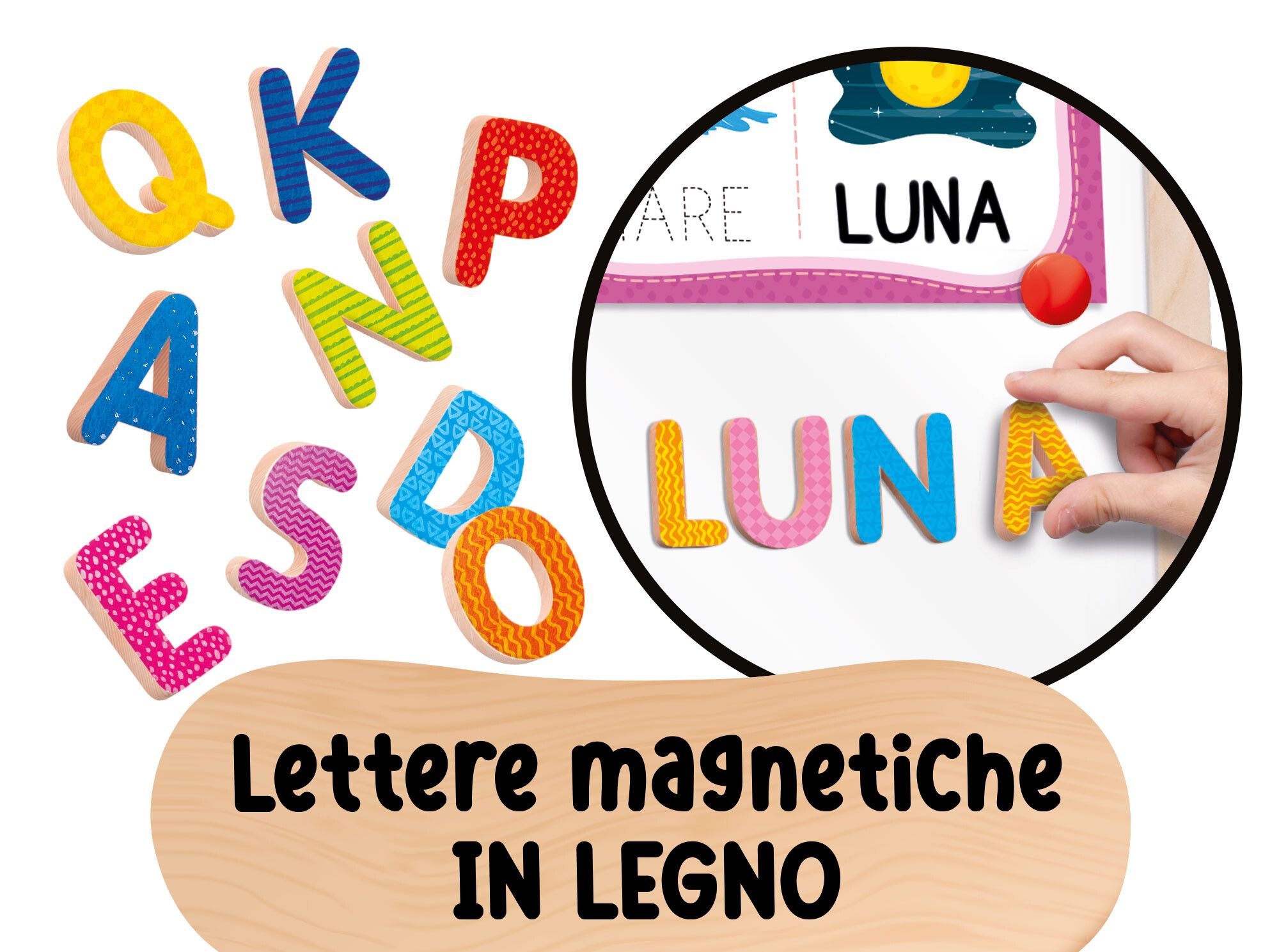 Montessori lavagnona legno cresce con te - LISCIANI