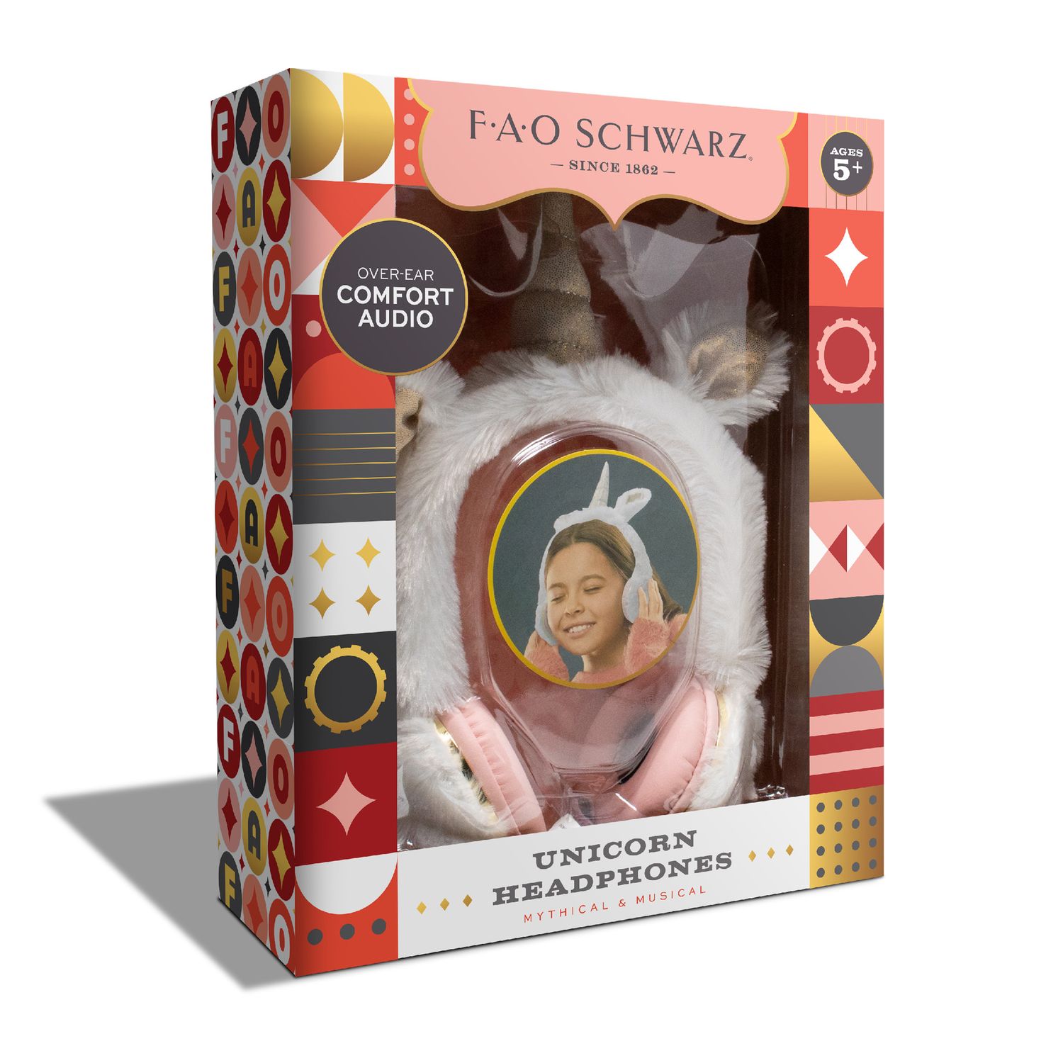 Cuffie di peluche unicorno con jack 3,5 mm - FAO Schwarz