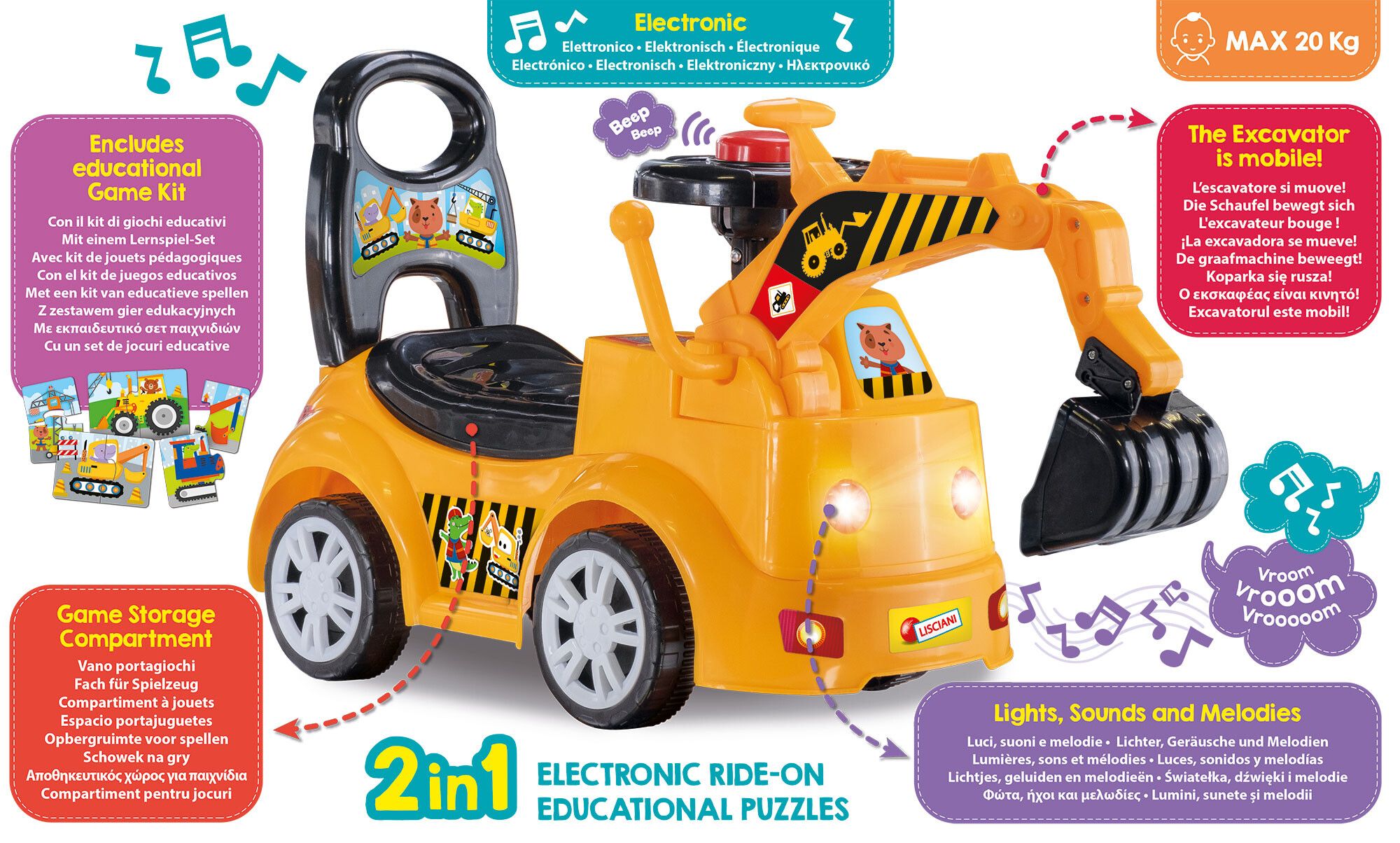 Carotina ride on bulldozer - LISCIANI