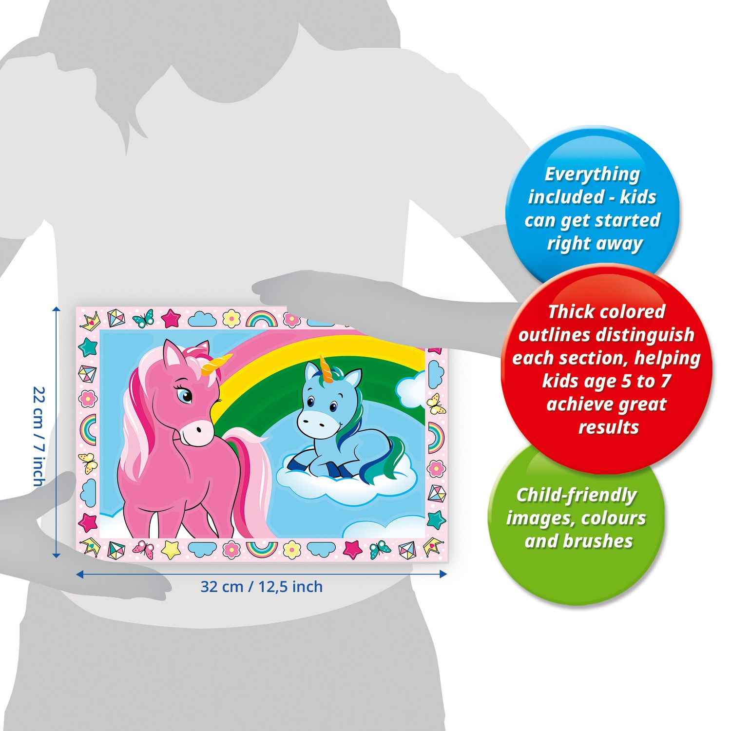 Ravensburger  - creart serie junior, mostriciattoli, kit dipingere con i numeri, gioco creativo per maschi e femmine dai 5+ anni di età - RAVENSBURGER