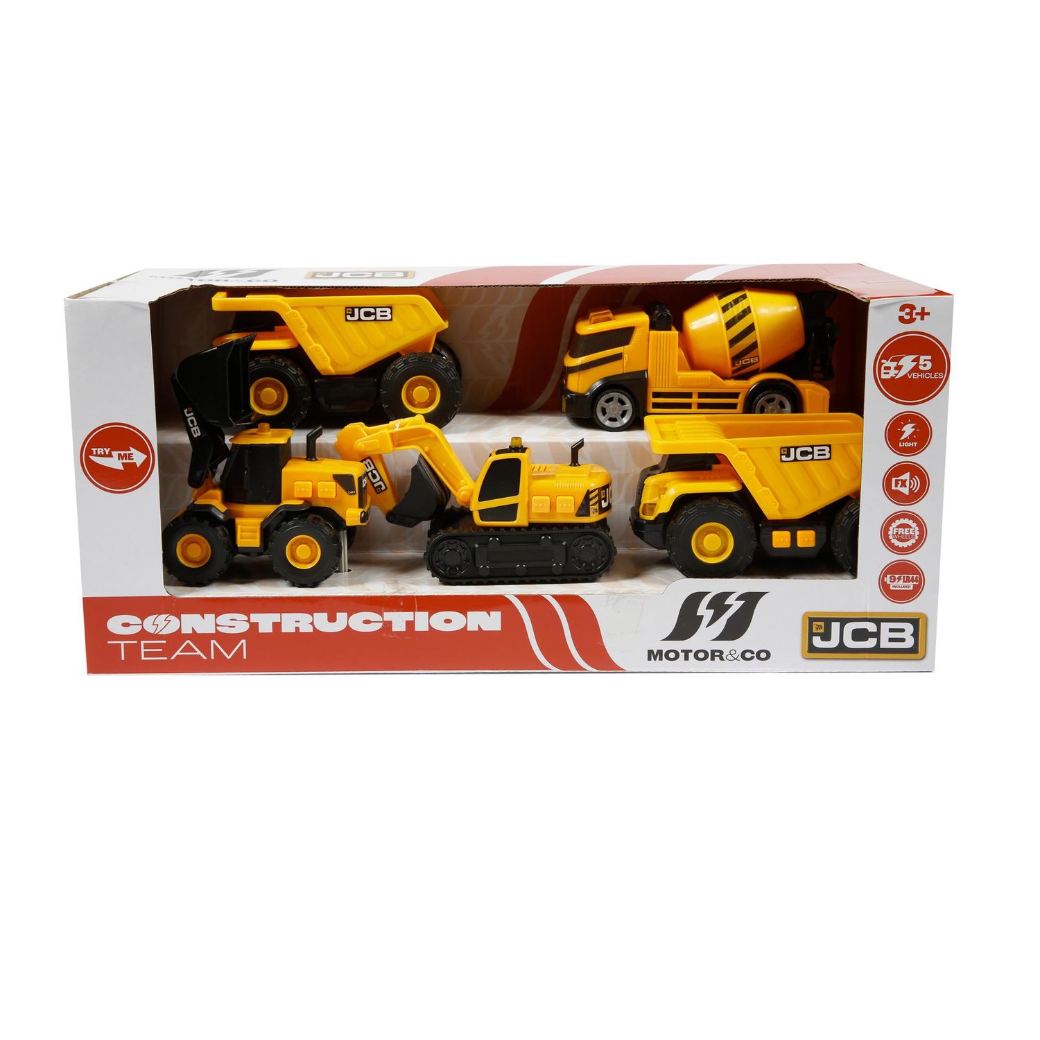 Jcb construction team 5pcs - MOTOR & CO.