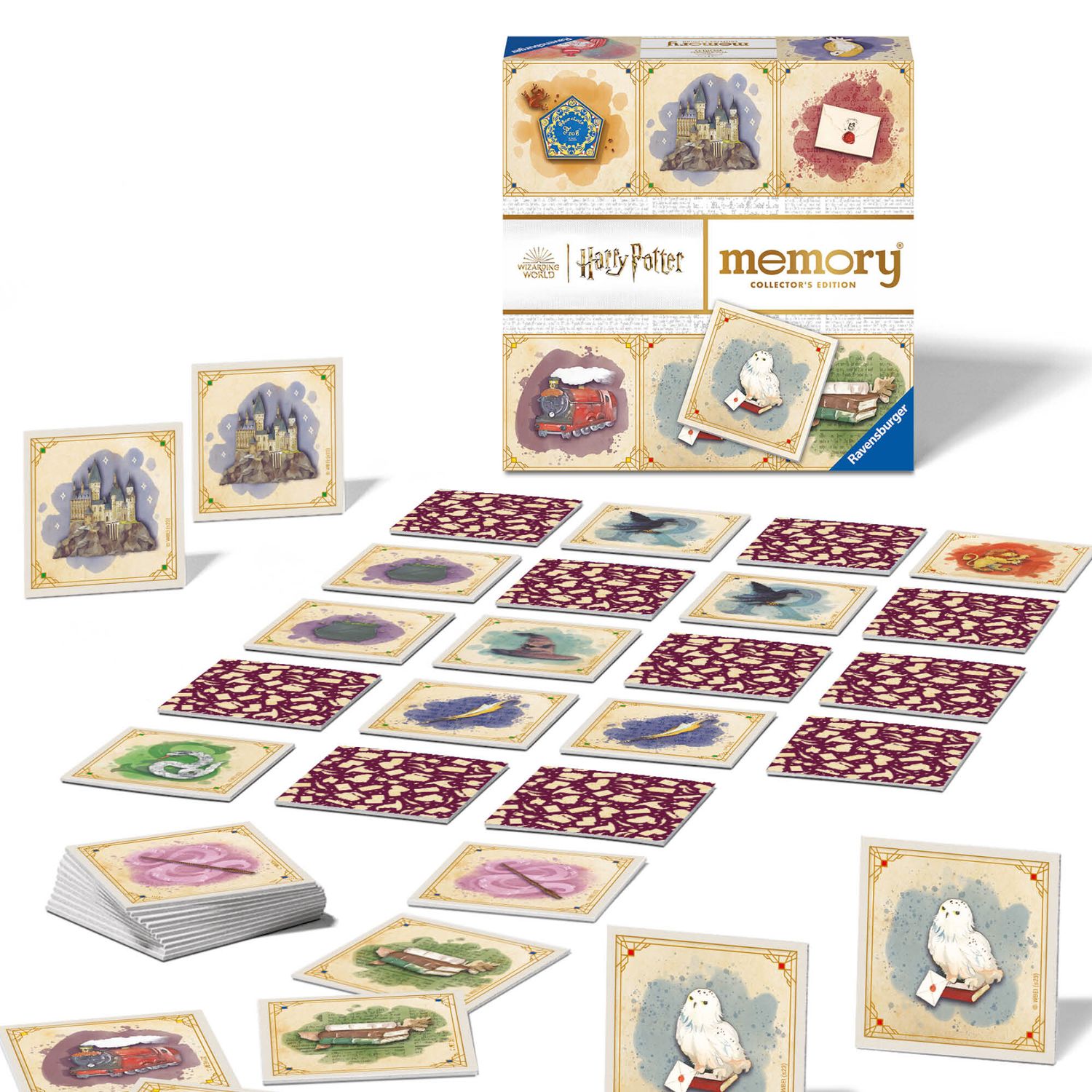 Ravensburger - memory® harry potter's collector edition, 64 tessere, gioco da tavolo, 3+ anni - Harry Potter, RAVENSBURGER
