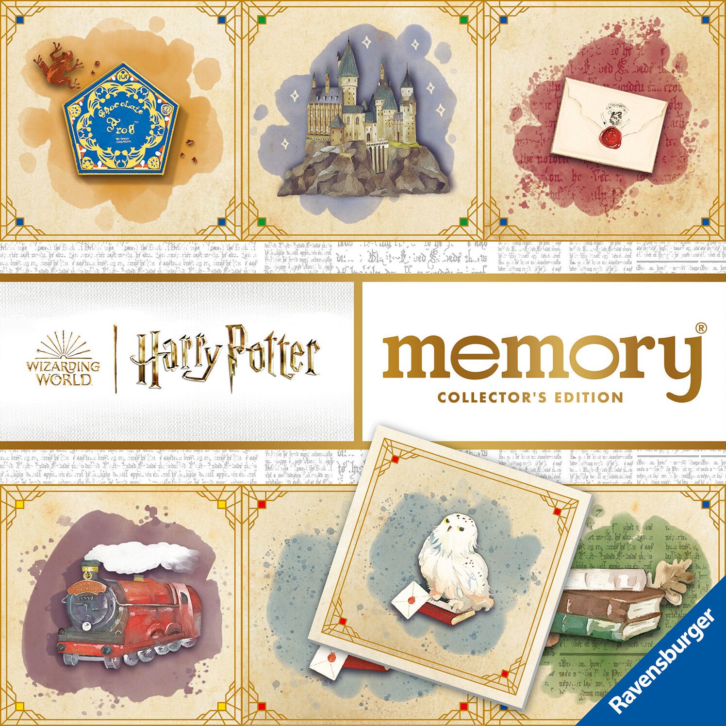 Ravensburger - memory® harry potter's collector edition, 64 tessere, gioco da tavolo, 3+ anni - Harry Potter, RAVENSBURGER