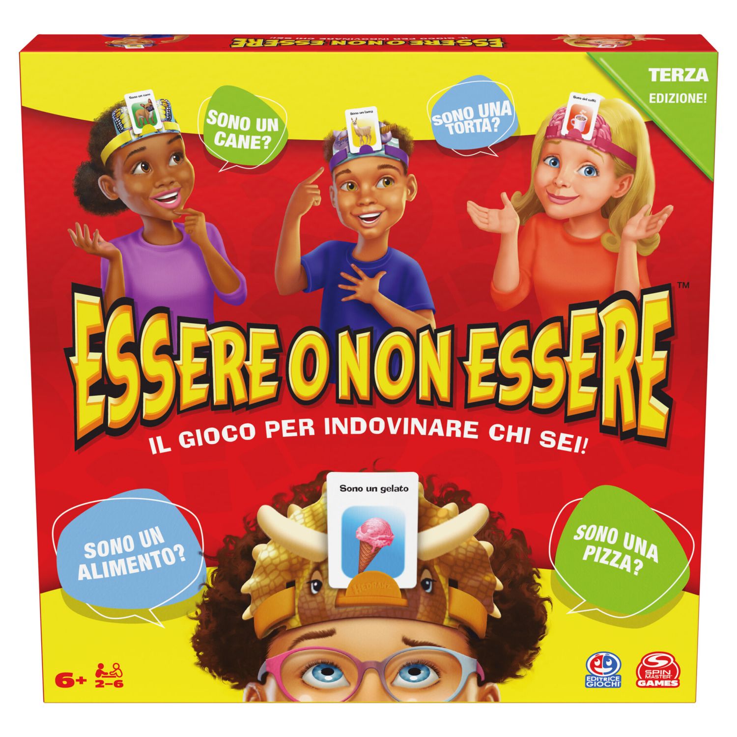 Editrice giochi, essere o non essere, il più classico tra i giochi da tavolo per indovinare chi sei, giochi di società per la famiglia, giochi di carte per bambini, giochi da tavolo da 6 anni in su  - SPIN MASTER