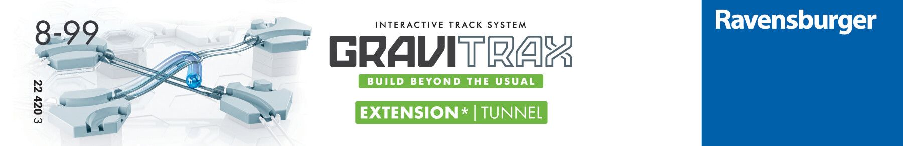 Ravensburger gravitrax tunnel, gioco innovativo ed educativo stem, 8+ anni, accessorio - GRAVITRAX, RAVENSBURGER