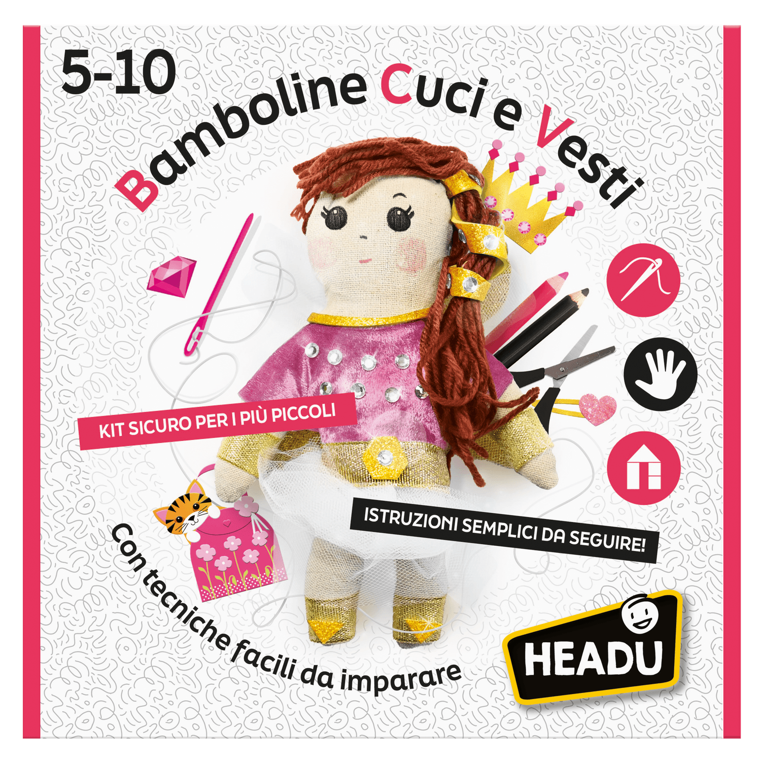 Bamboline cuci e vesti. con tecniche facili da imparare. made in italy. hand made creations - HEADU