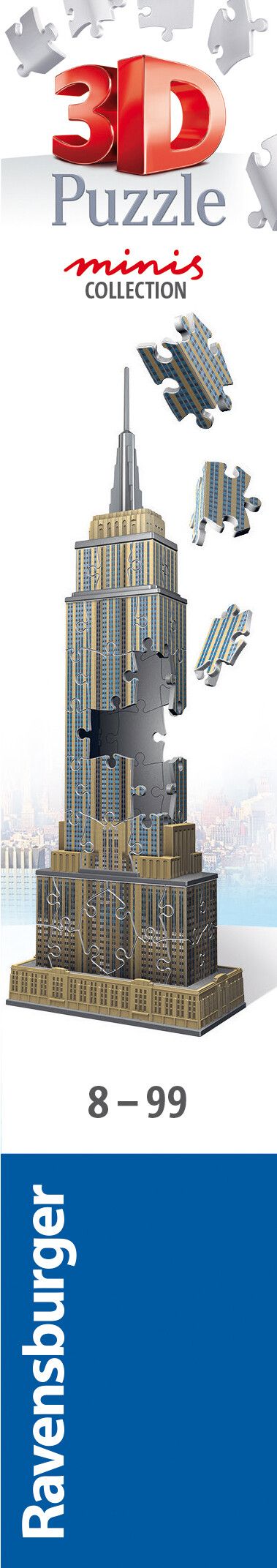 Ravensburger - 3d puzzle mini empire state building, 54 pezzi, 8 anni - RAVENSBURGER, RAVENSBURGER 3D PUZZLE