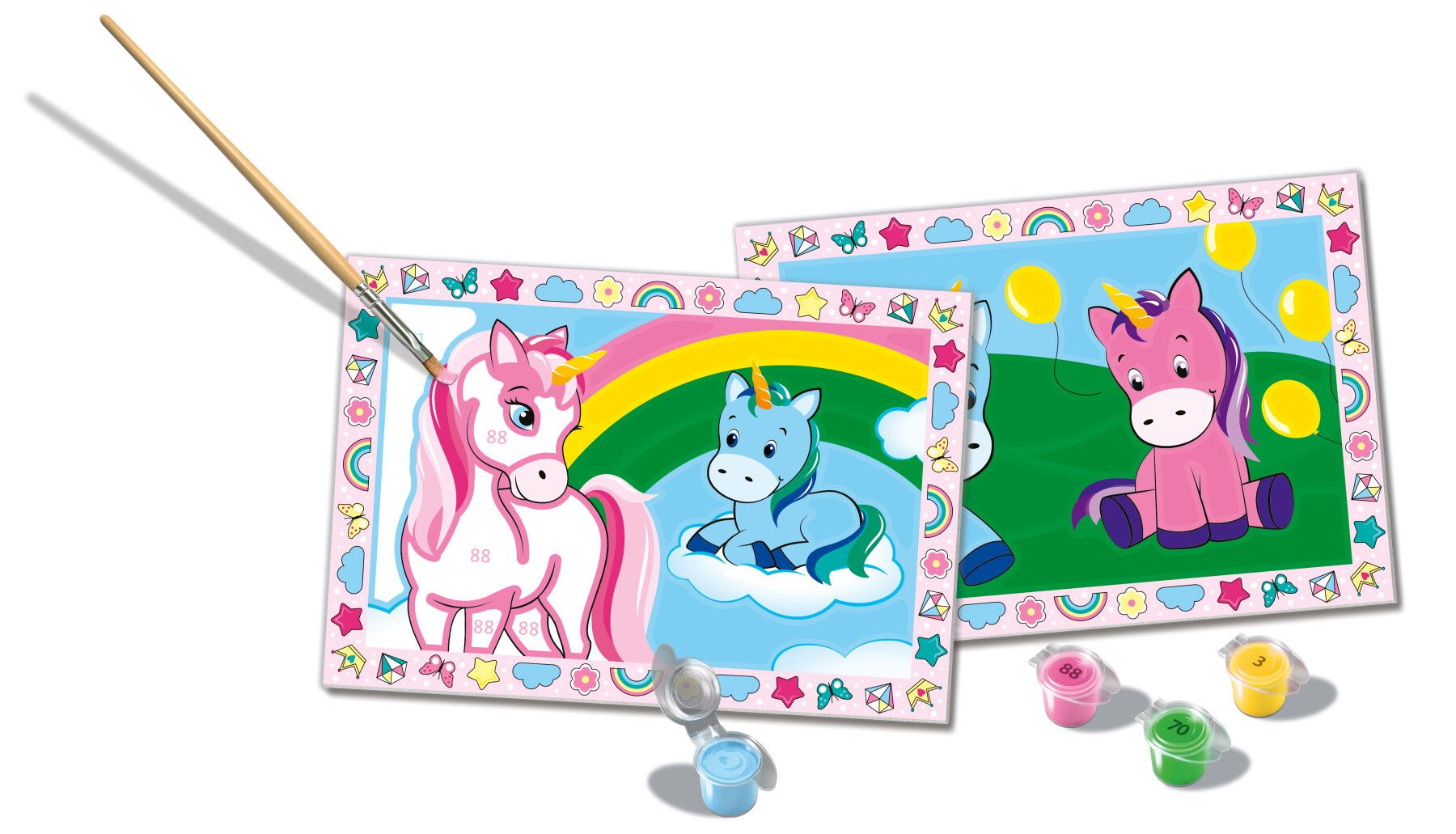 Ravensburger  - creart serie junior, mostriciattoli, kit dipingere con i numeri, gioco creativo per maschi e femmine dai 5+ anni di età - RAVENSBURGER