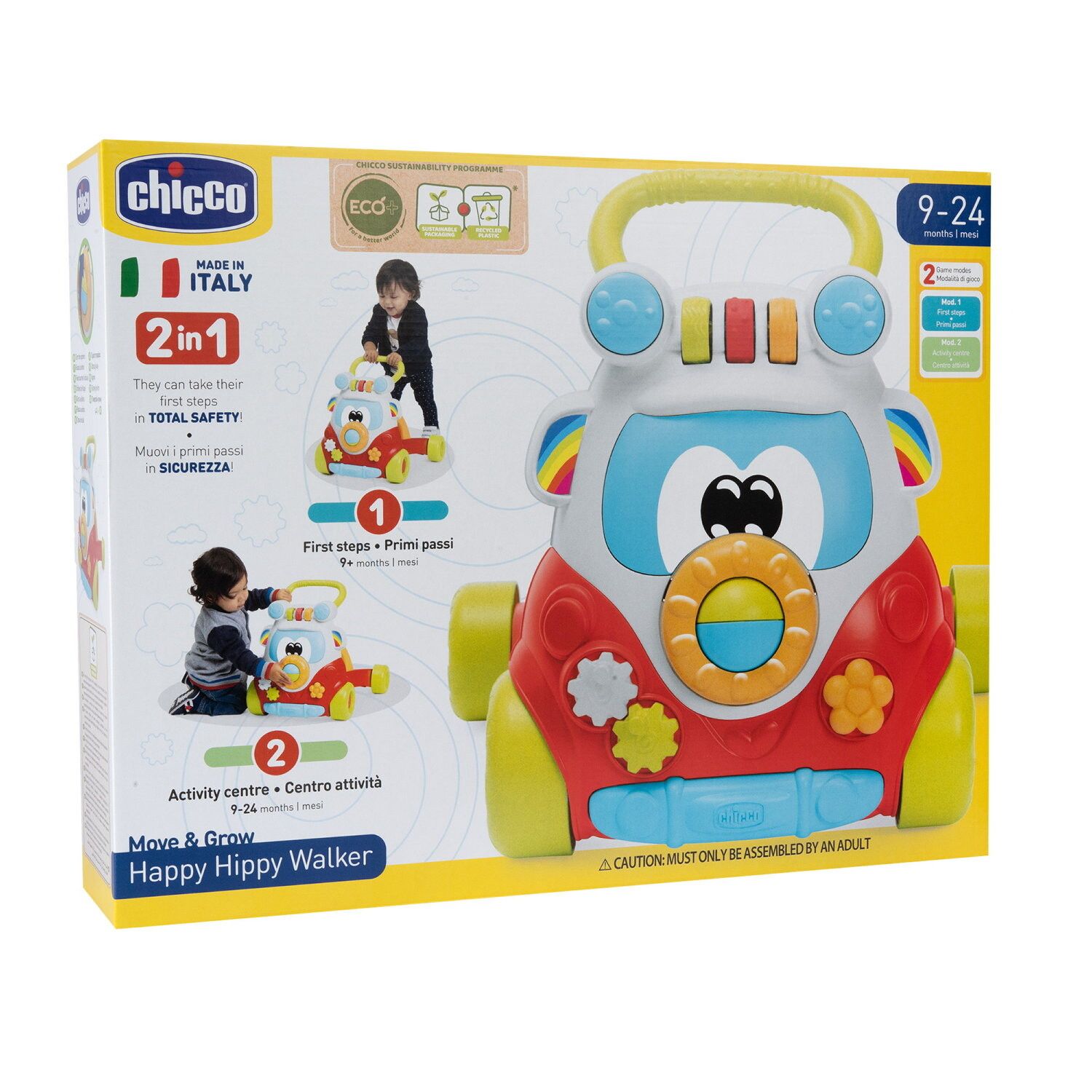 Chicco - primi passi happy hippy linea eco+, 9-24m - Chicco