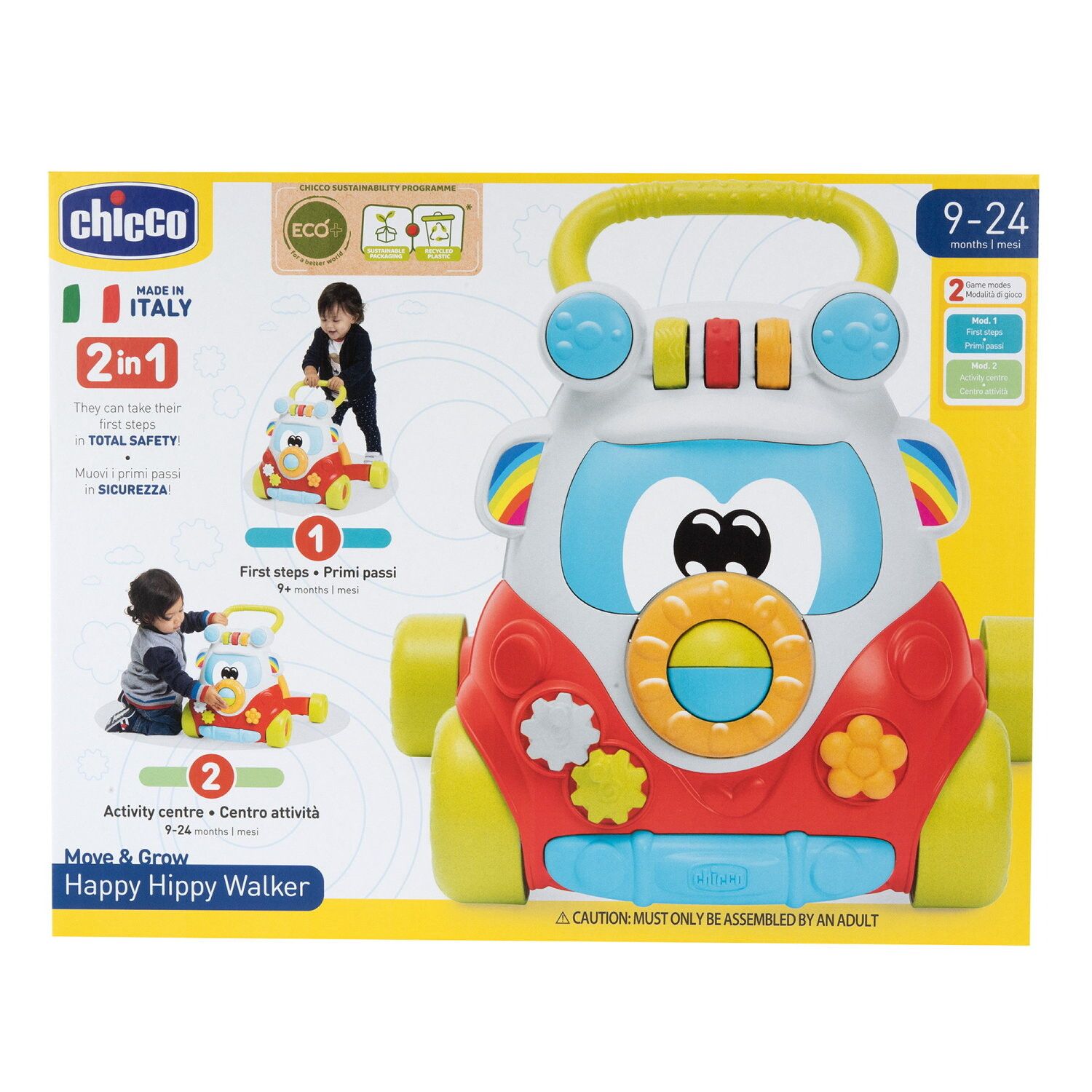 Chicco - primi passi happy hippy linea eco+, 9-24m - Chicco