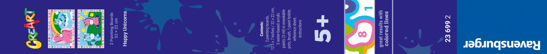 Ravensburger  - creart serie junior, mostriciattoli, kit dipingere con i numeri, gioco creativo per maschi e femmine dai 5+ anni di età - RAVENSBURGER