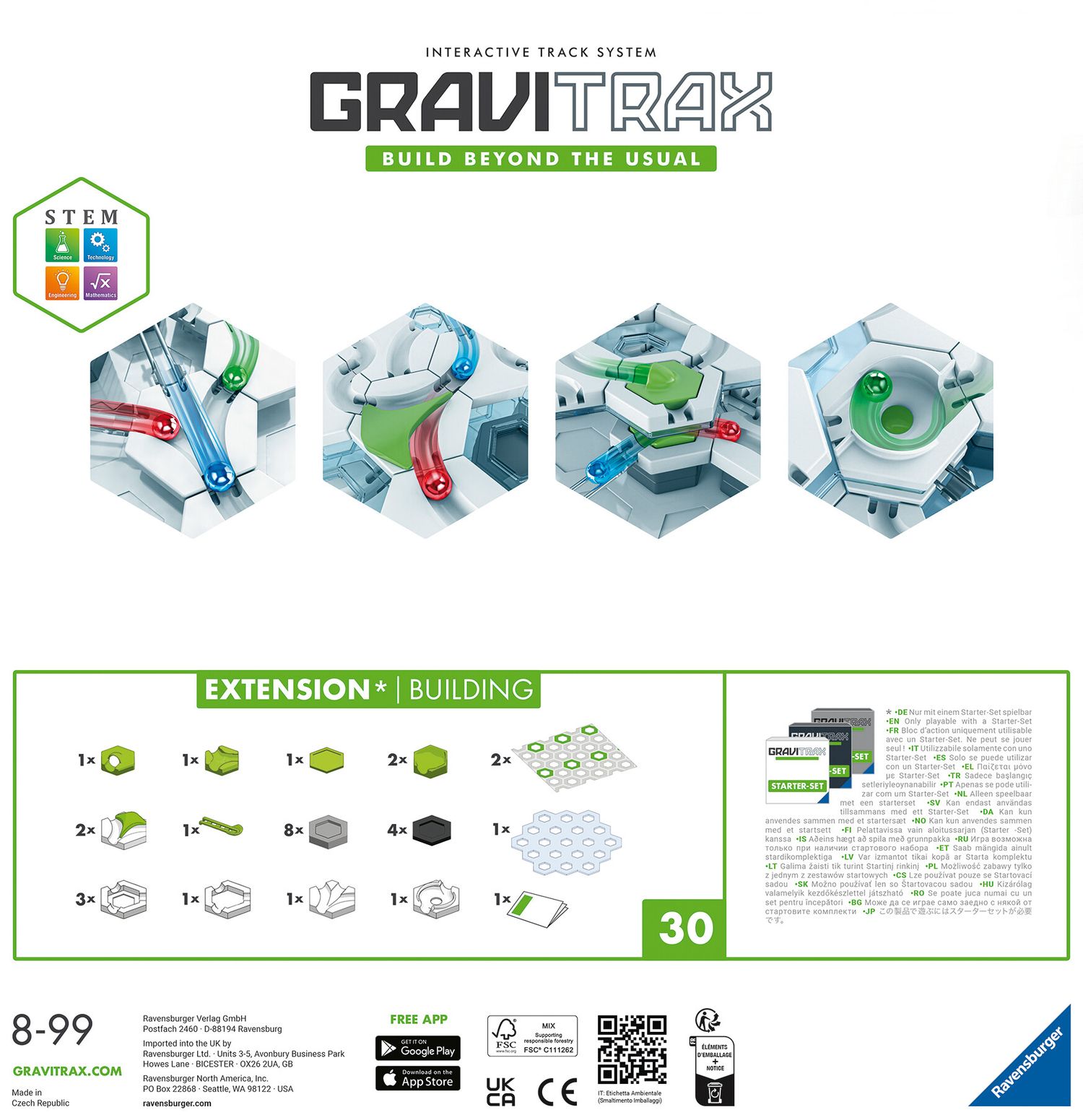 Ravensburger gravitrax building, gioco innovativo ed educativo stem, 8+ anni, accessorio - GRAVITRAX, RAVENSBURGER