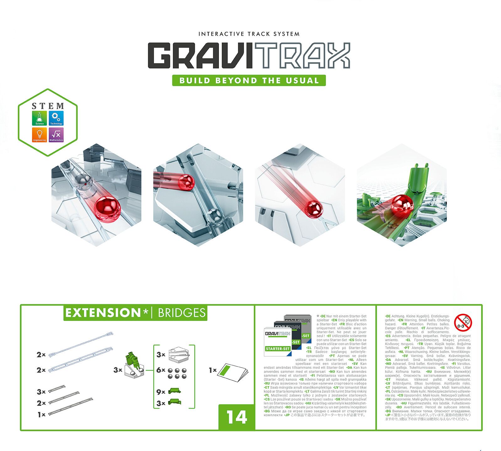 Ravensburger gravitrax bridges, gioco innovativo ed educativo stem, 8+ anni, accessorio - GRAVITRAX, RAVENSBURGER