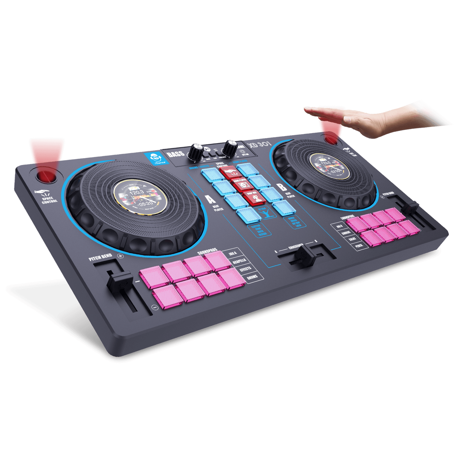 Station mixer 14in1 - diventa il re della festa con la console dj: mixer e remixer con 16 loop audio, collegamento a dispositivi, 2 giradischi con scratch, bass booster e effetti sonori - goditi un'esperienza di mixaggio unica! - 