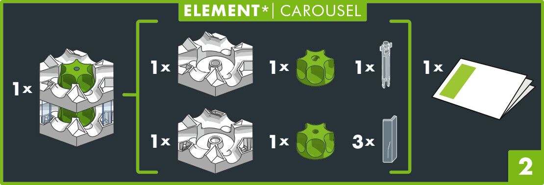 Ravensburger gravitrax pro carousel - carosello, gioco innovativo ed educativo stem, 8+ anni, accessorio - GRAVITRAX, RAVENSBURGER