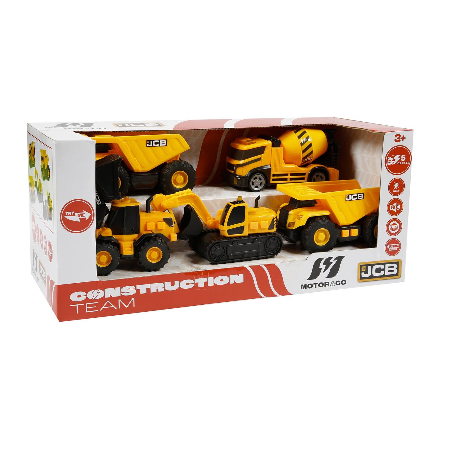 Jcb construction team 5pcs - MOTOR & CO.